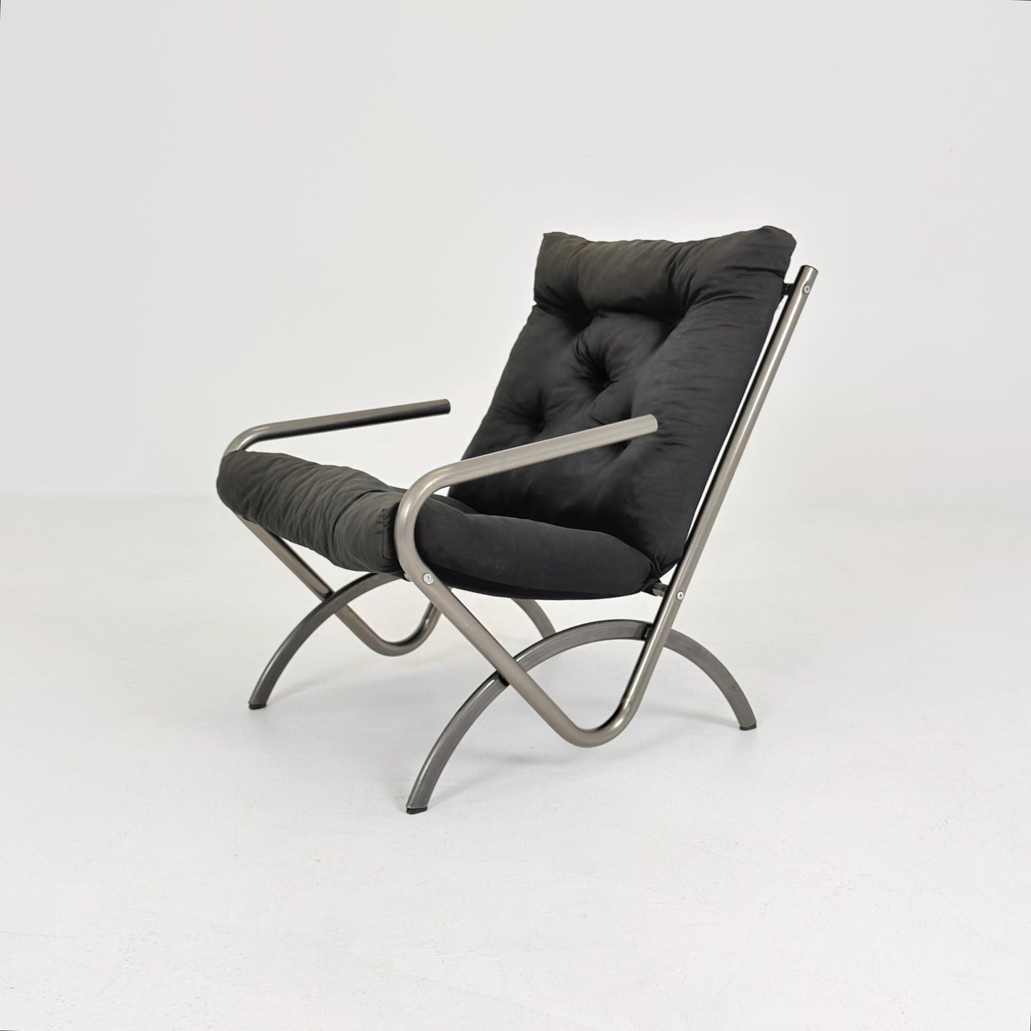 Mid century Vintage Ikea Postmodern Memphis black Armchair, , 1980s