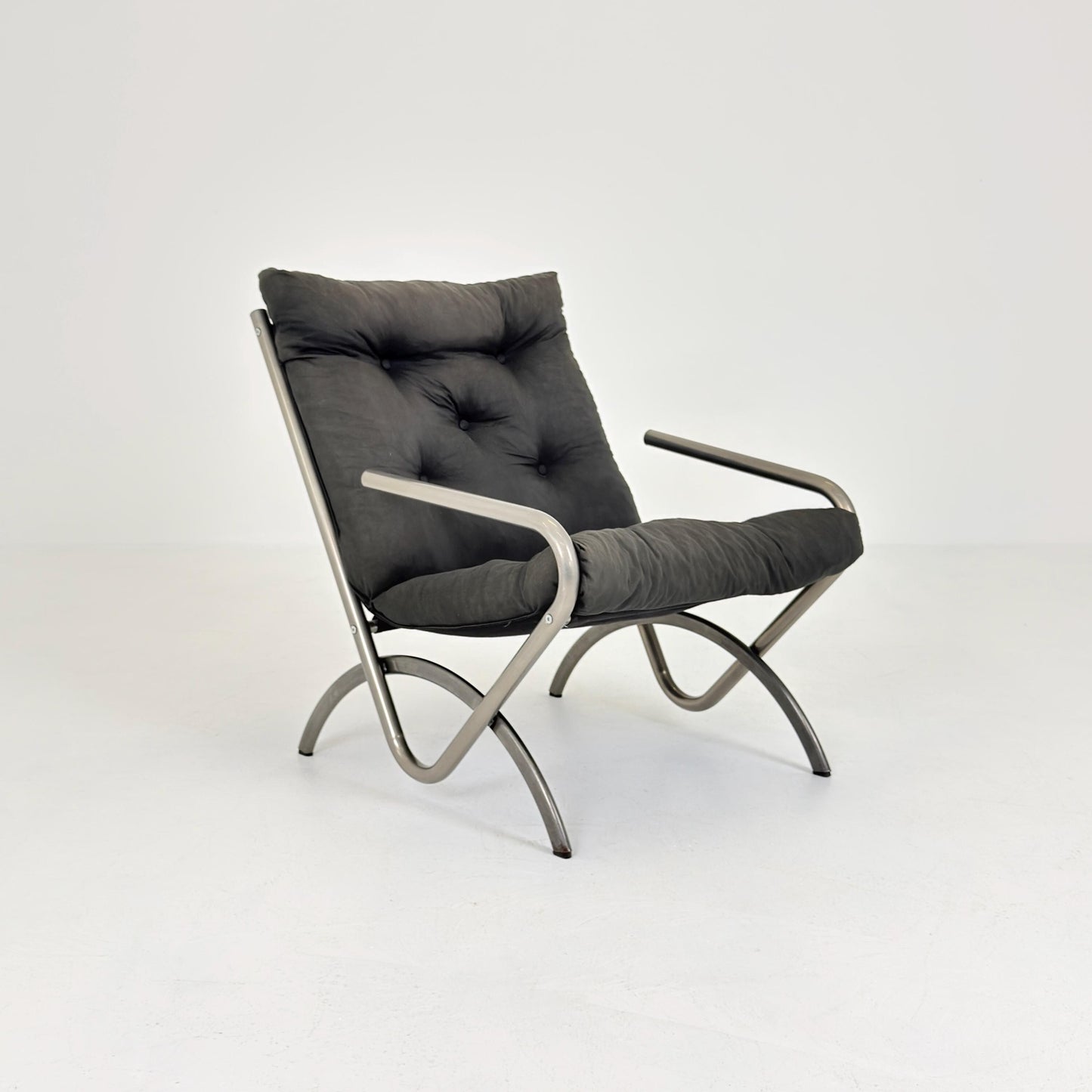 Mid century Vintage Ikea Postmodern Memphis black Armchair, , 1980s