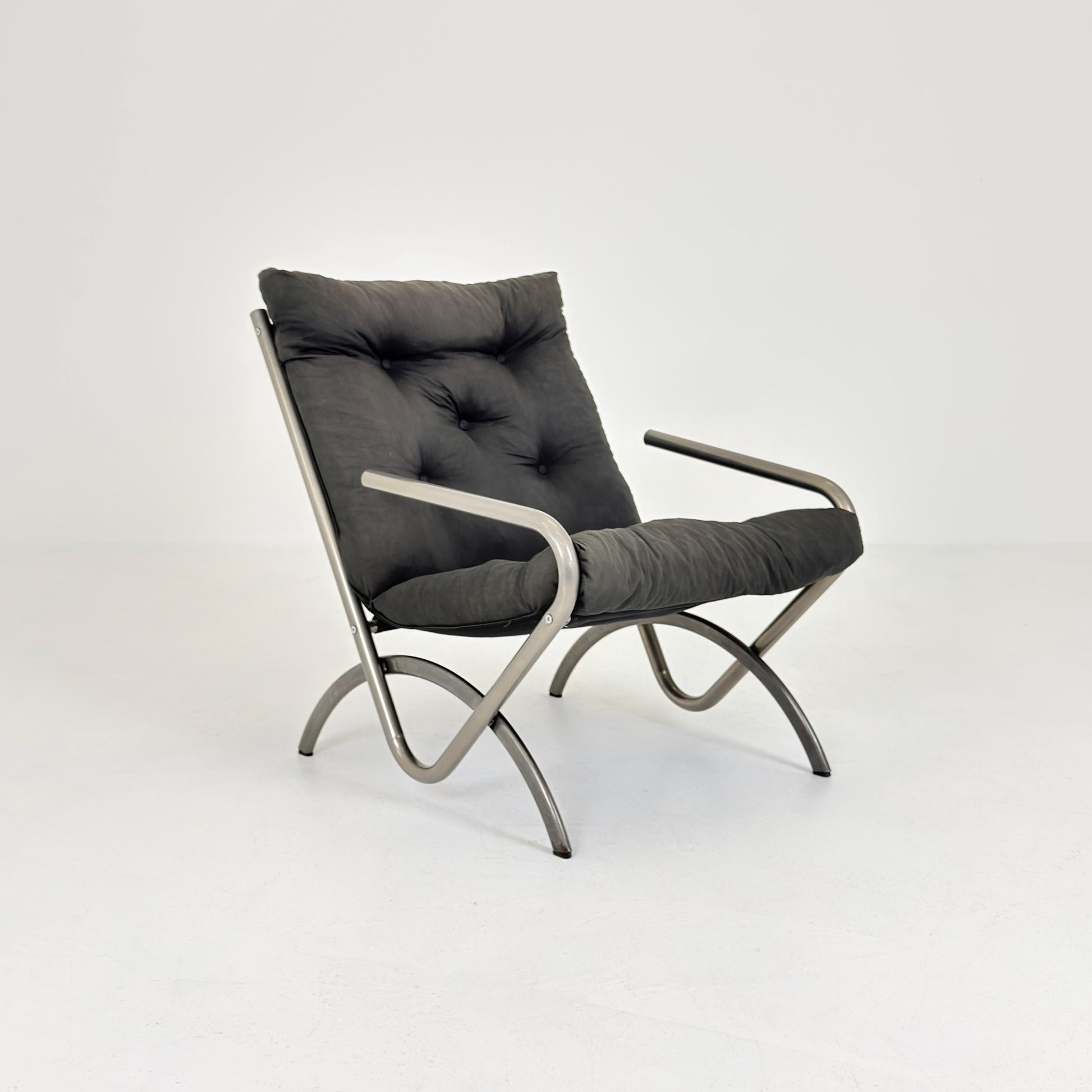 Mid century Vintage Ikea Postmodern Memphis black Armchair, , 1980s