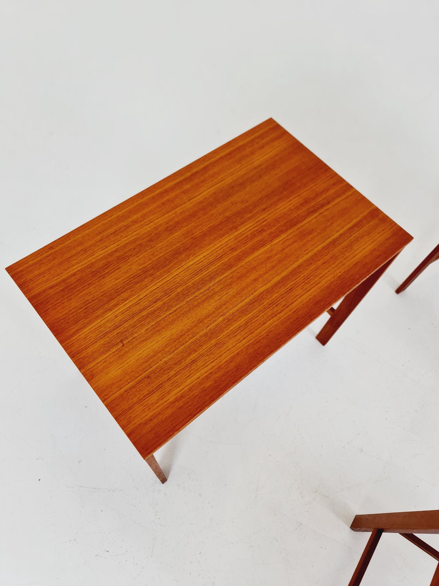 Midcentury Danish teak Nesting Tables by Peter Hvidt & Orla Mölgaard for Cado , 3 Set 1960s
