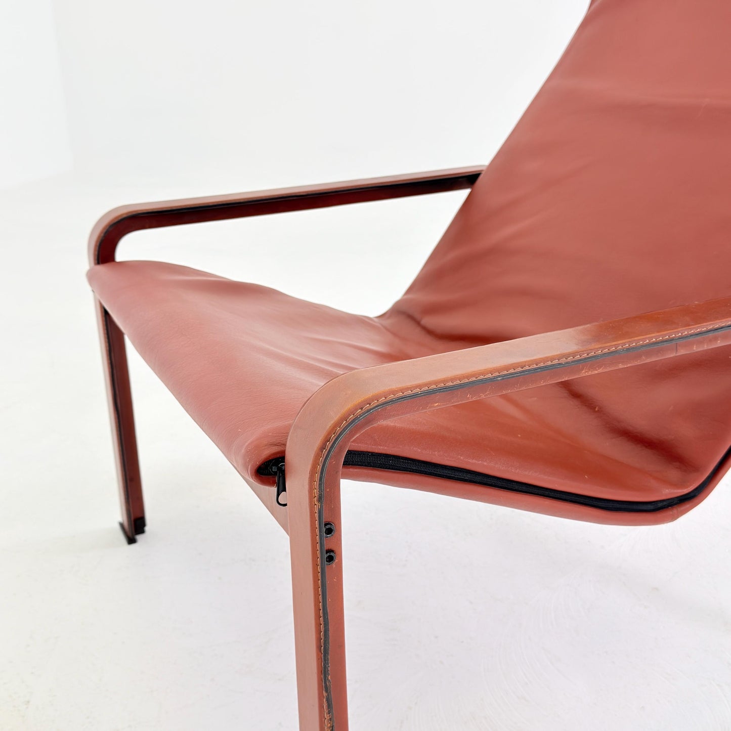 Mid century Golfo dei Poeti Lounge Chair –by Jacques Toussaint & Patrizia Angeloni, Cognac Leather Armchair for Matteo Grassi 1970s Sweden