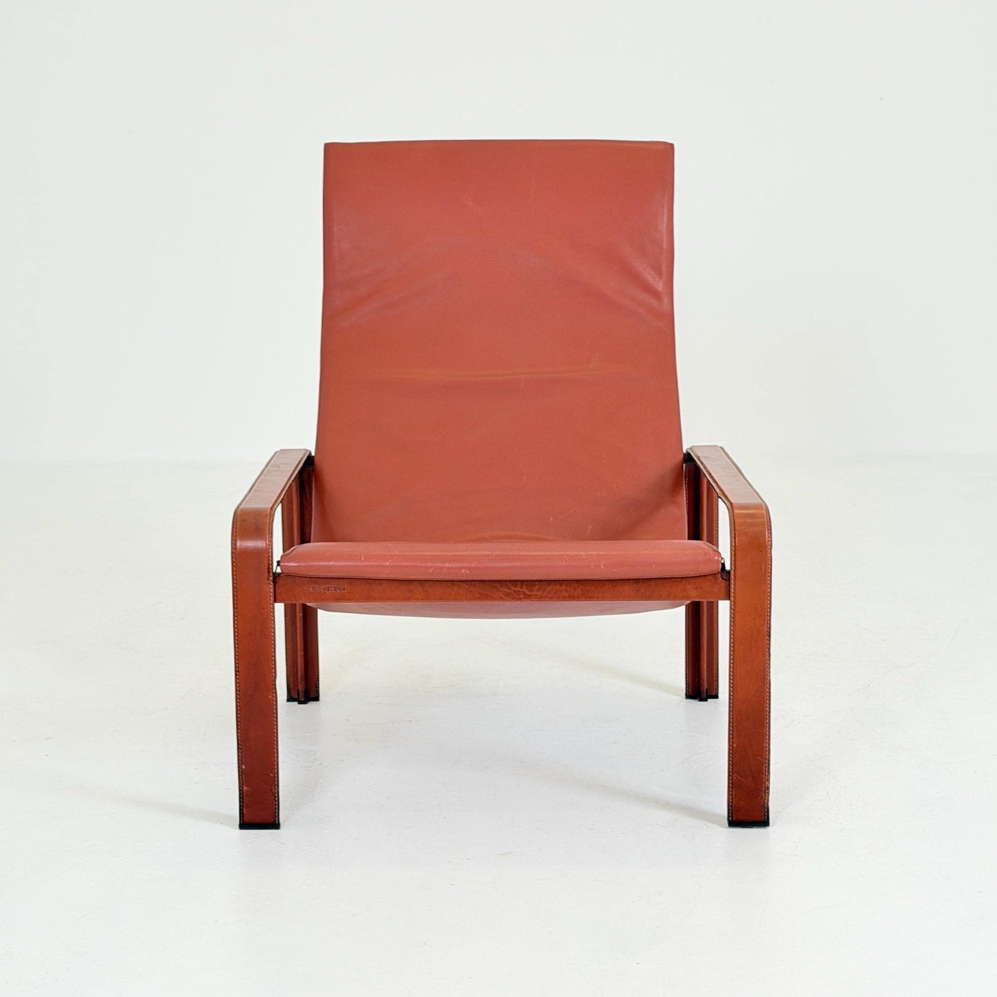 Mid century Golfo dei Poeti Lounge Chair –by Jacques Toussaint & Patrizia Angeloni, Cognac Leather Armchair for Matteo Grassi 1970s Sweden