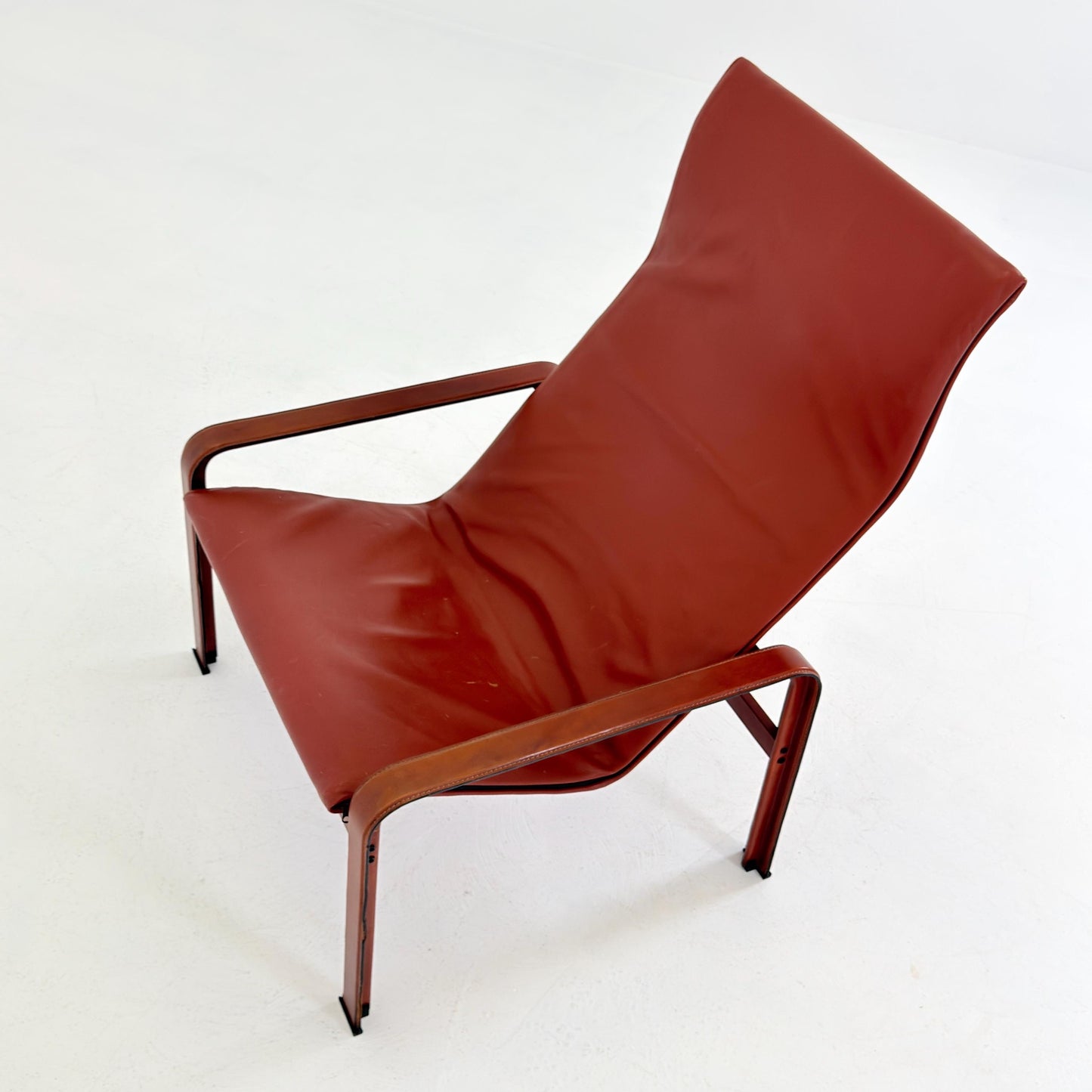 Mid century Golfo dei Poeti Lounge Chair –by Jacques Toussaint & Patrizia Angeloni, Cognac Leather Armchair for Matteo Grassi 1970s Sweden