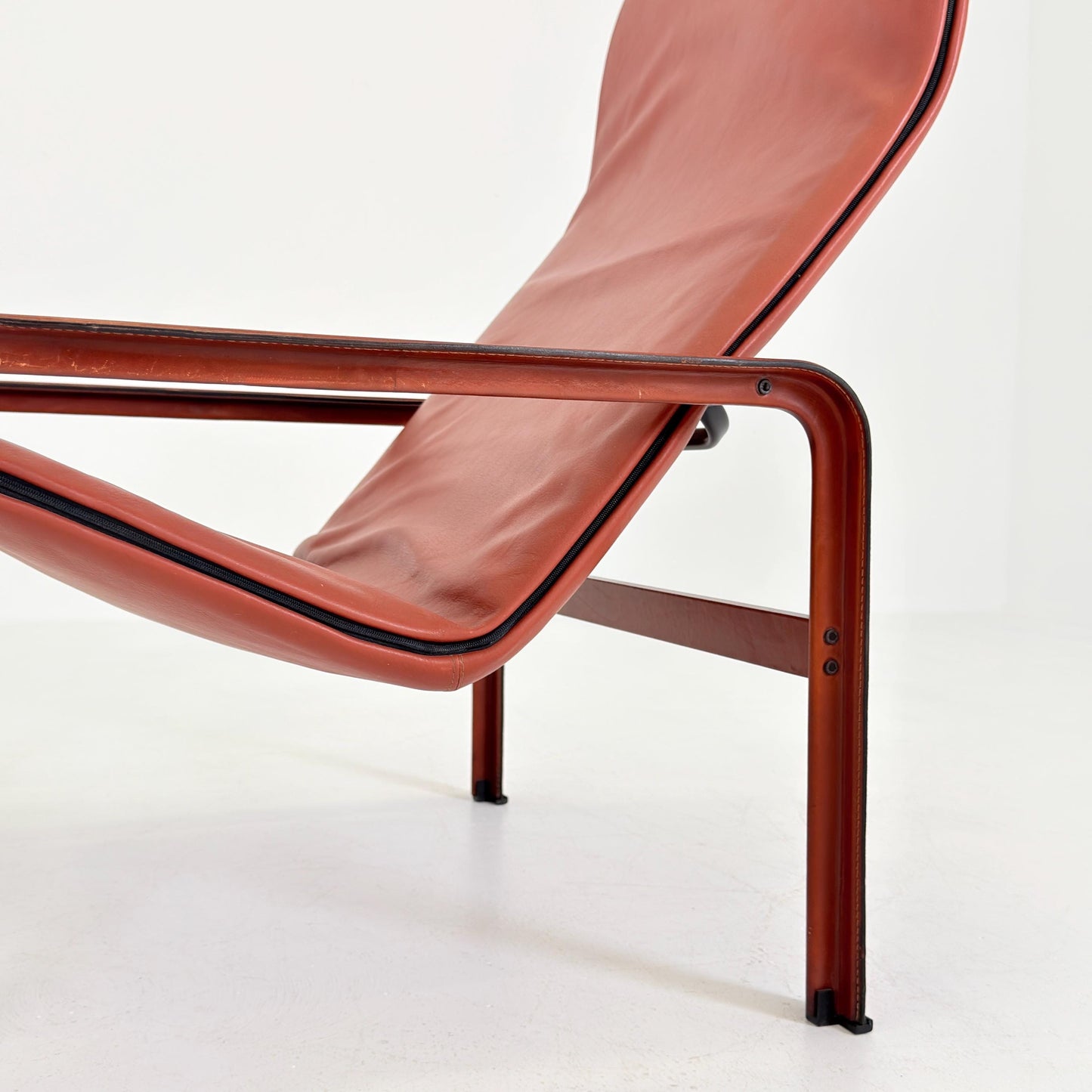 Mid century Golfo dei Poeti Lounge Chair –by Jacques Toussaint & Patrizia Angeloni, Cognac Leather Armchair for Matteo Grassi 1970s Sweden