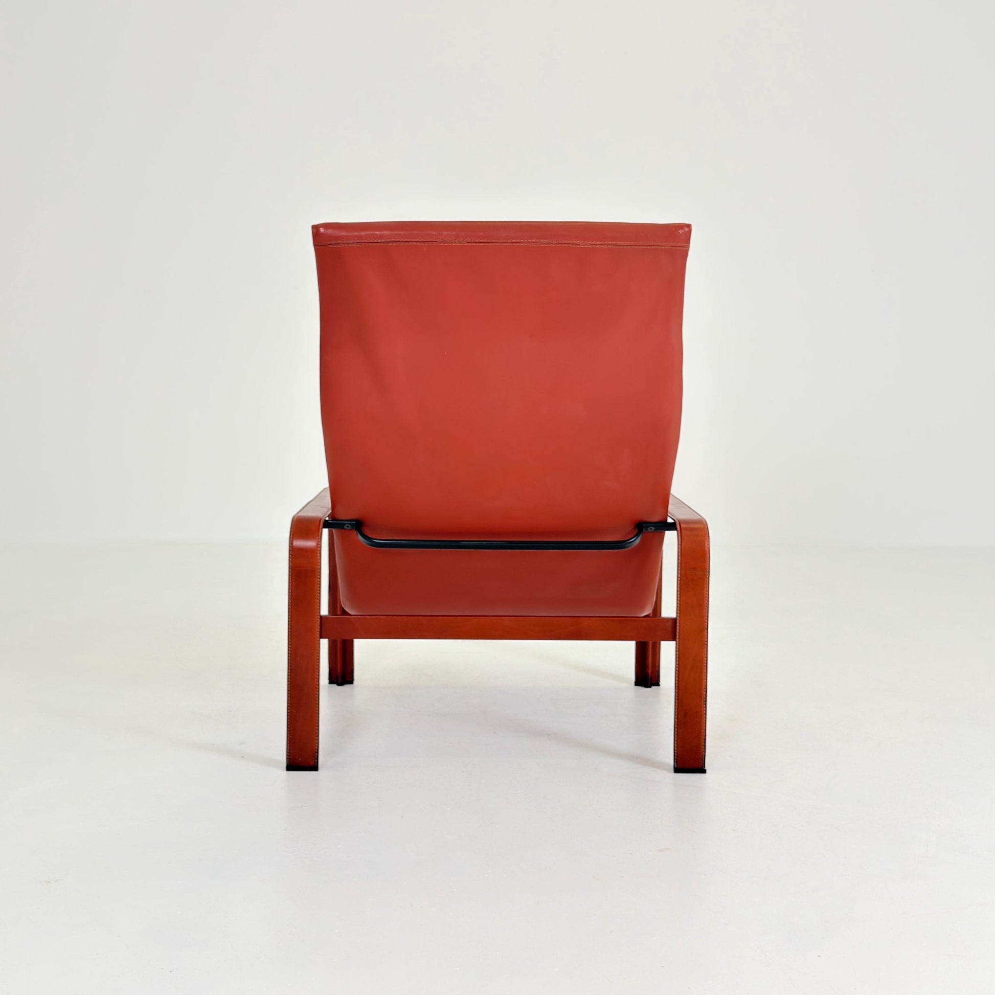 Mid century Golfo dei Poeti Lounge Chair –by Jacques Toussaint & Patrizia Angeloni, Cognac Leather Armchair for Matteo Grassi 1970s Sweden