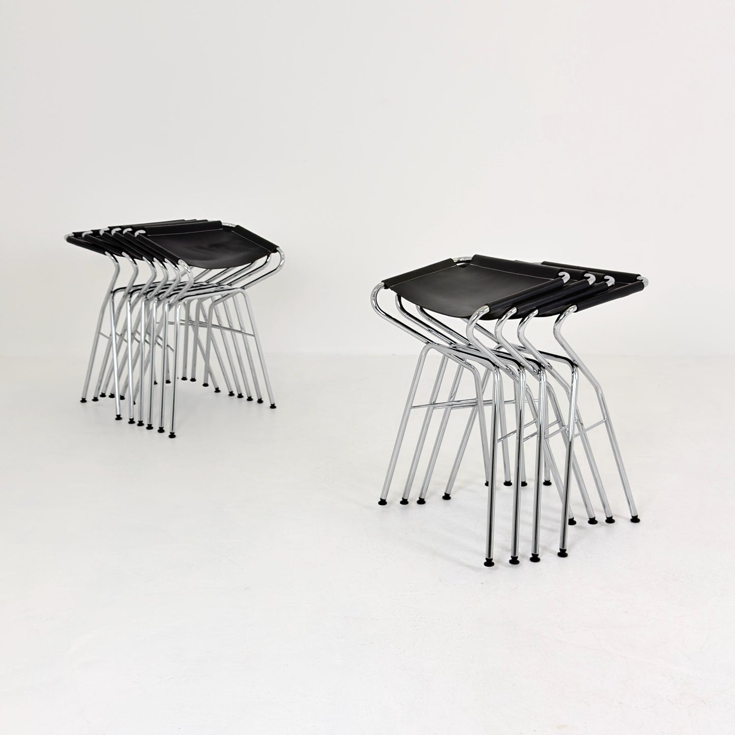 Set of 10 Lammhults Rider Bar Stools by Anna von Schewen and Björn Dahlström Swedish Design Black 2000s