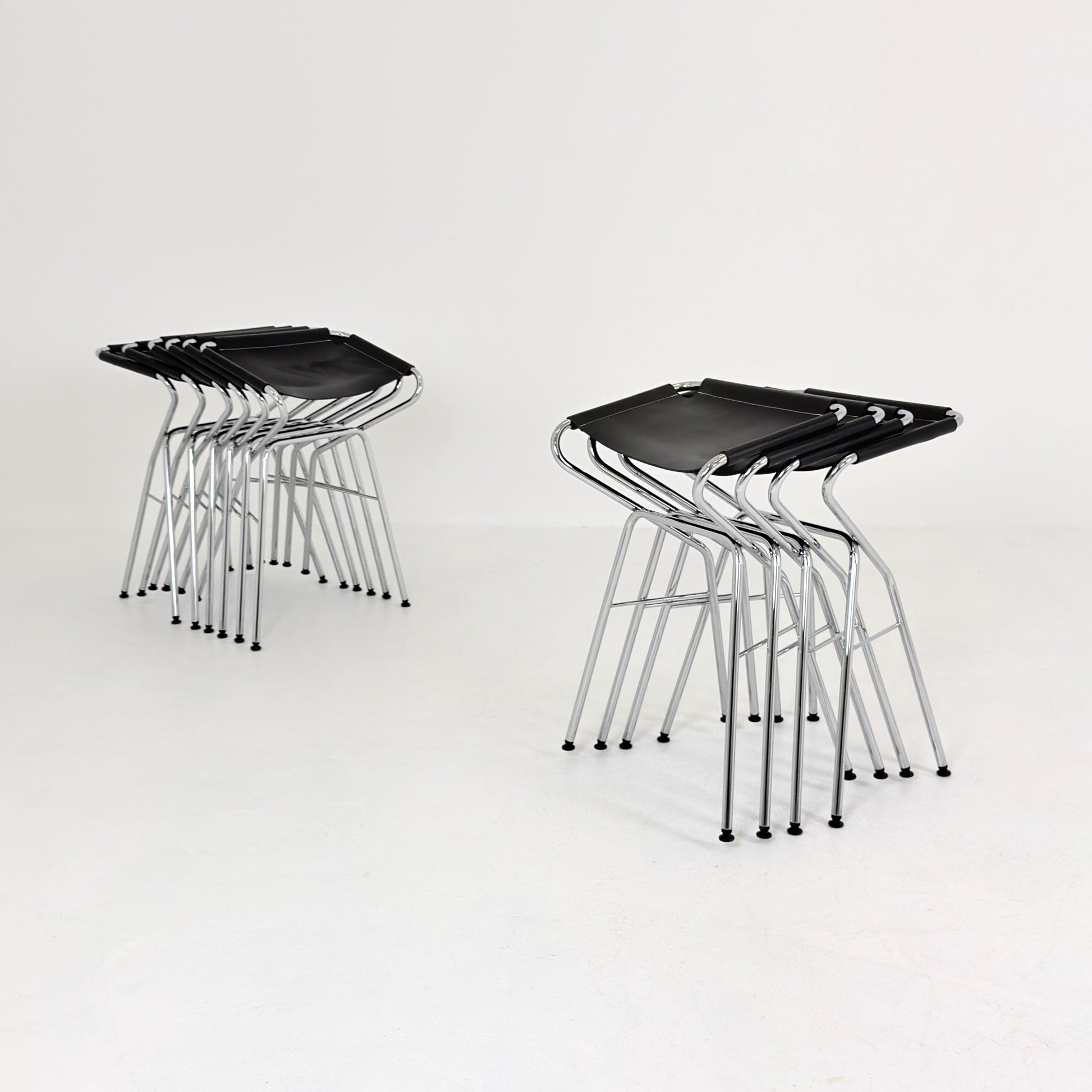Set of 10 Lammhults Rider Bar Stools by Anna von Schewen and Björn Dahlström Swedish Design Black 2000s