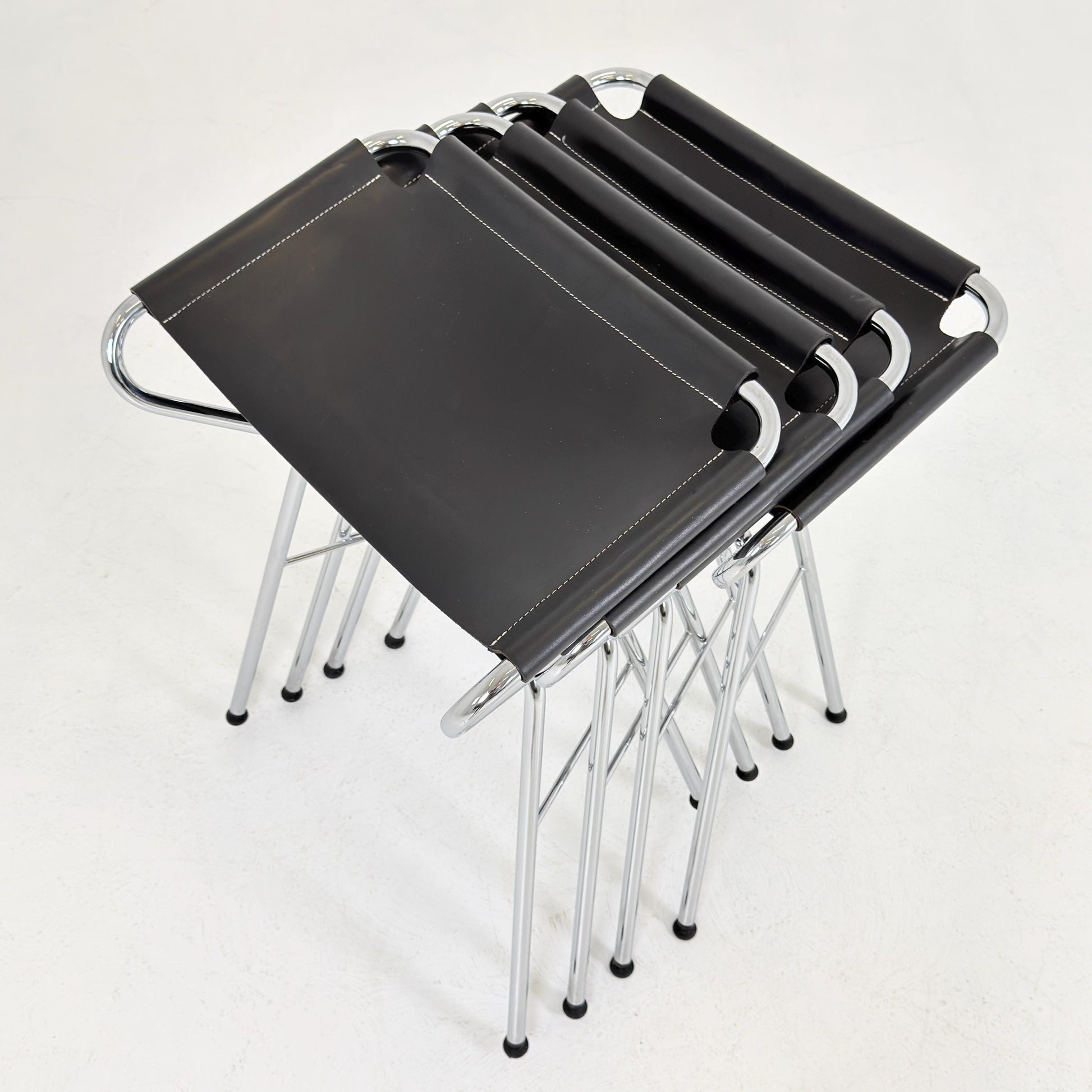 Set of 10 Lammhults Rider Bar Stools by Anna von Schewen and Björn Dahlström Swedish Design Black 2000s