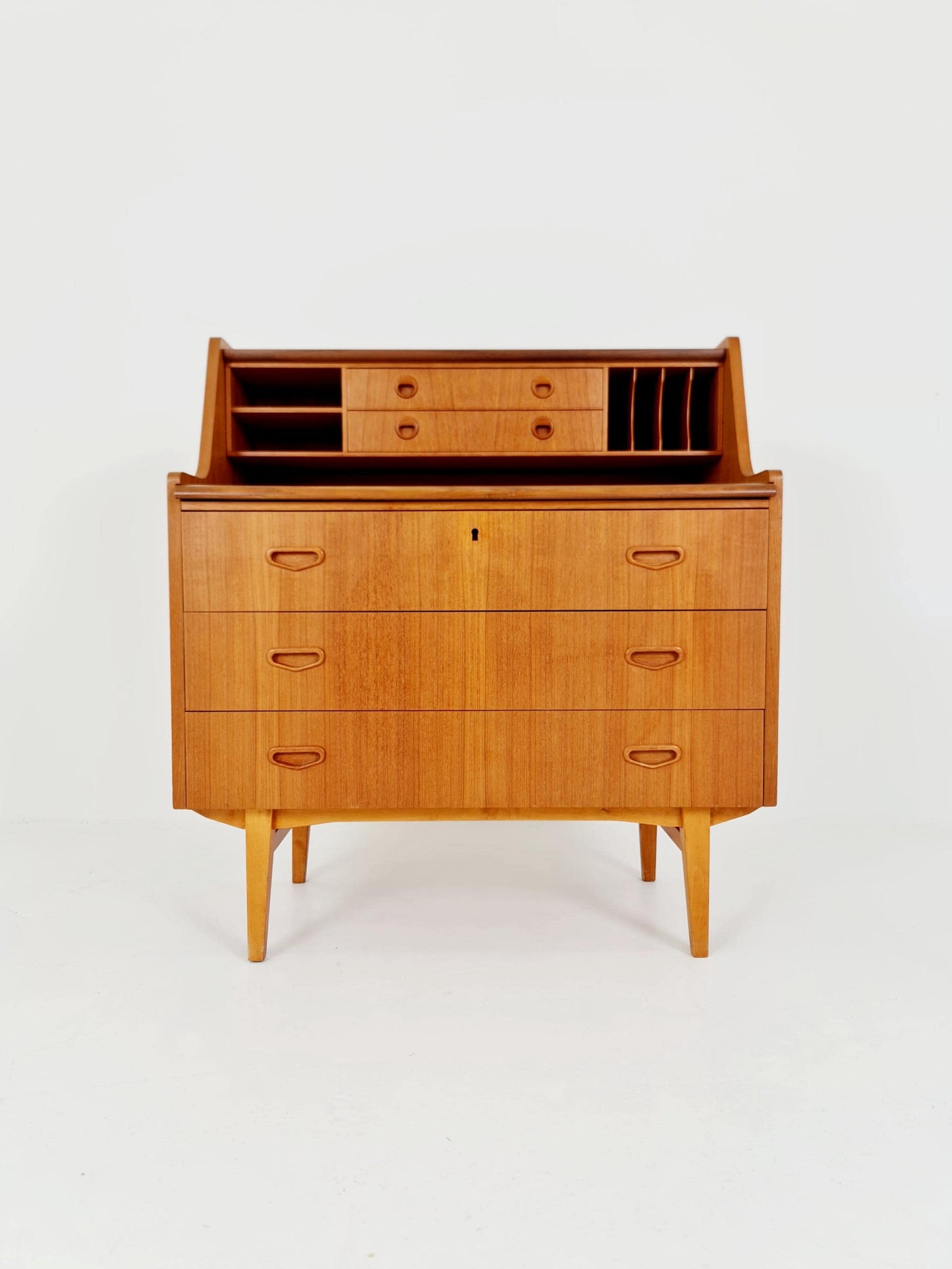 Midcentury vintage desk Swedish secretary By Bröderna Gustafsson, 1960s