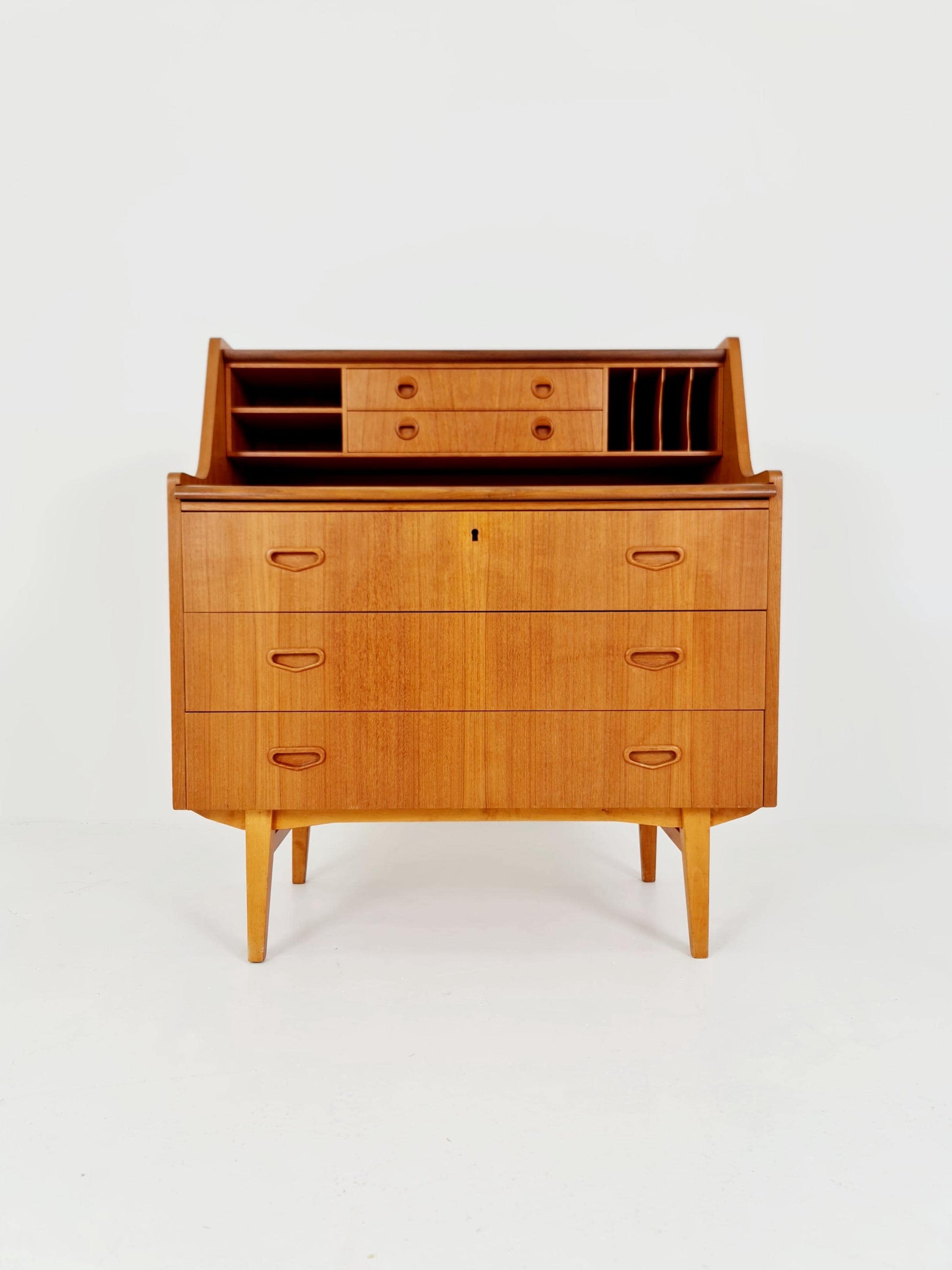 Midcentury vintage desk Swedish secretary By Bröderna Gustafsson, 1960s