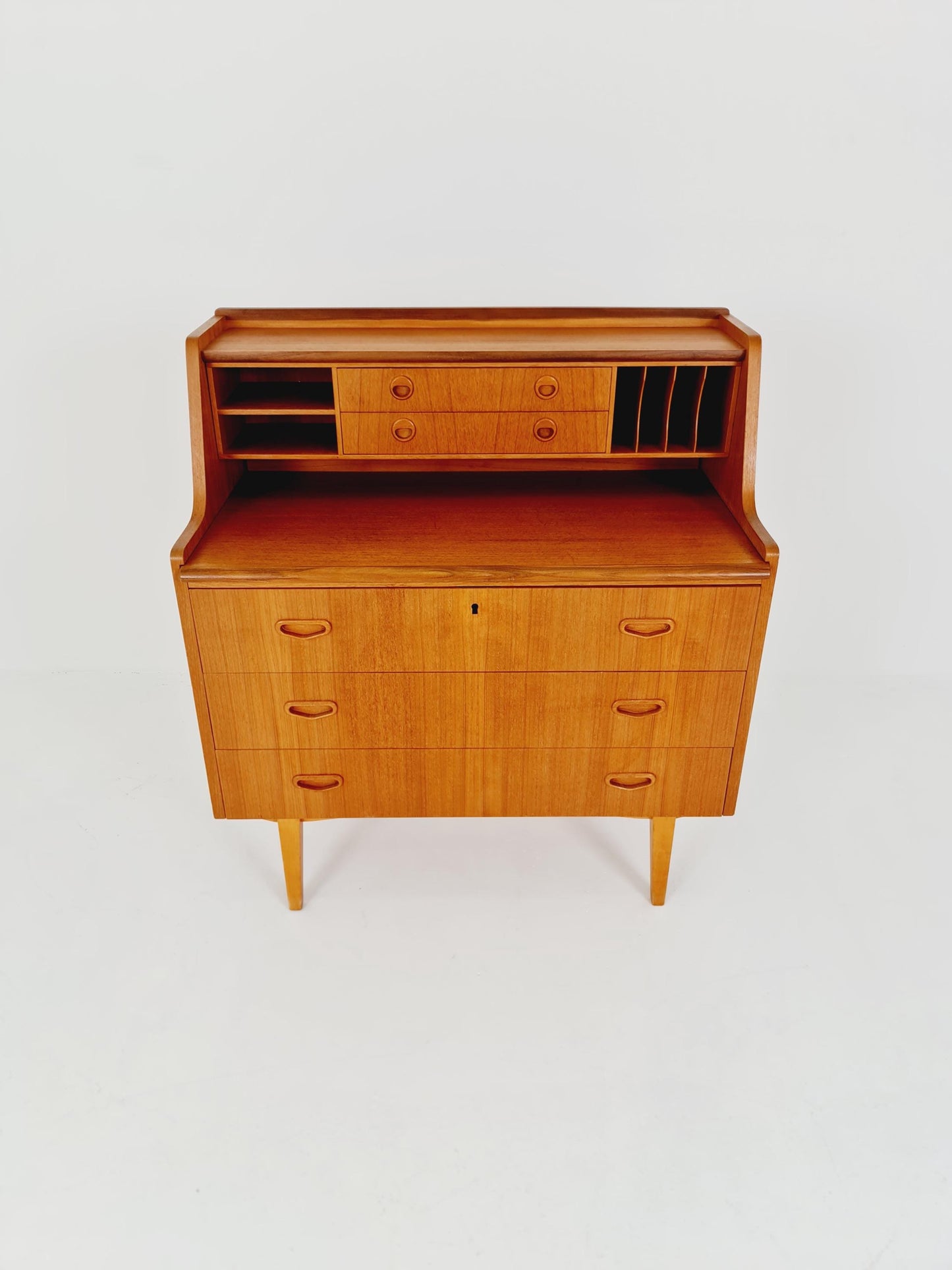 Midcentury vintage desk Swedish secretary By Bröderna Gustafsson, 1960s