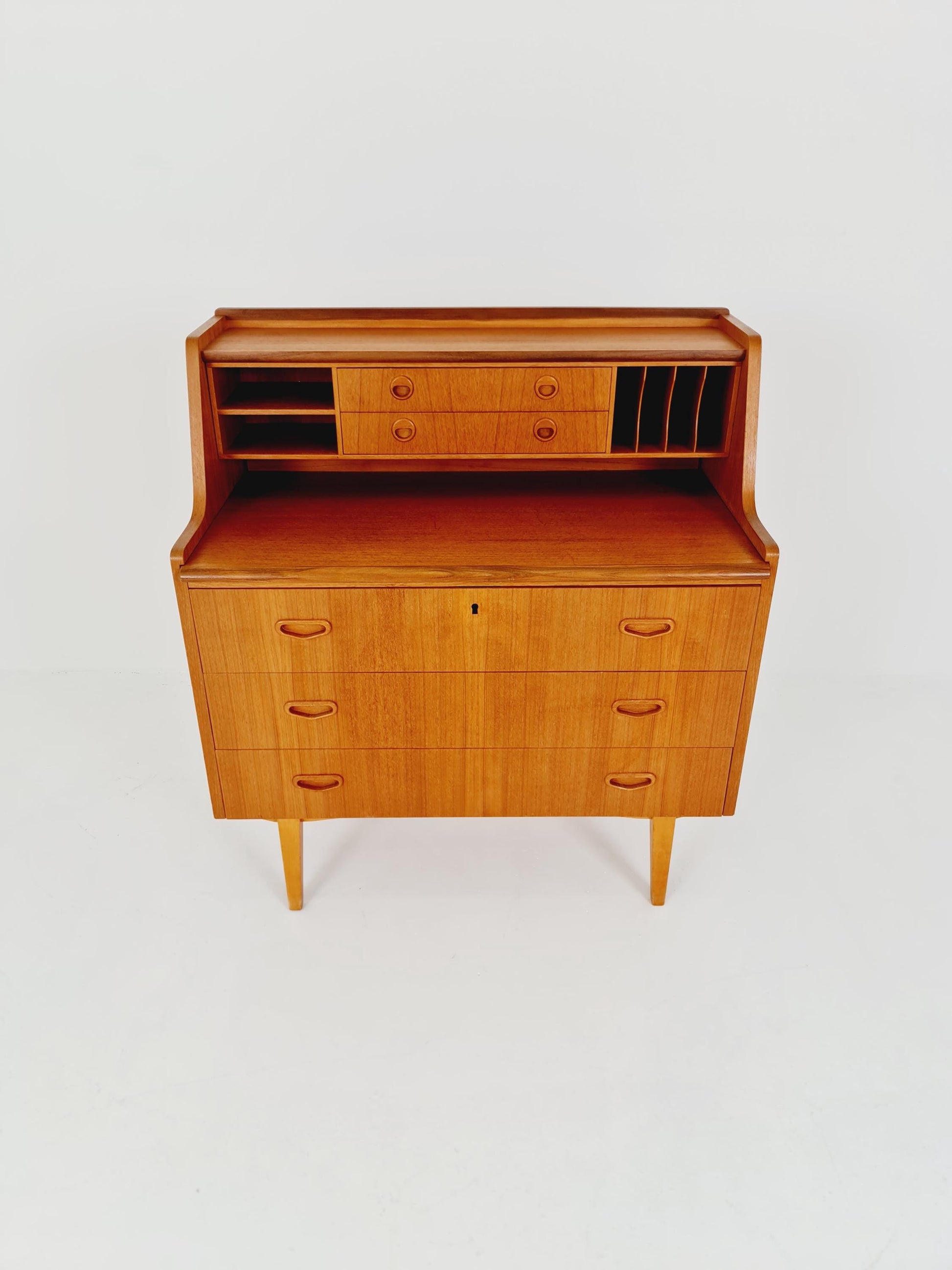Midcentury vintage desk Swedish secretary By Bröderna Gustafsson, 1960s