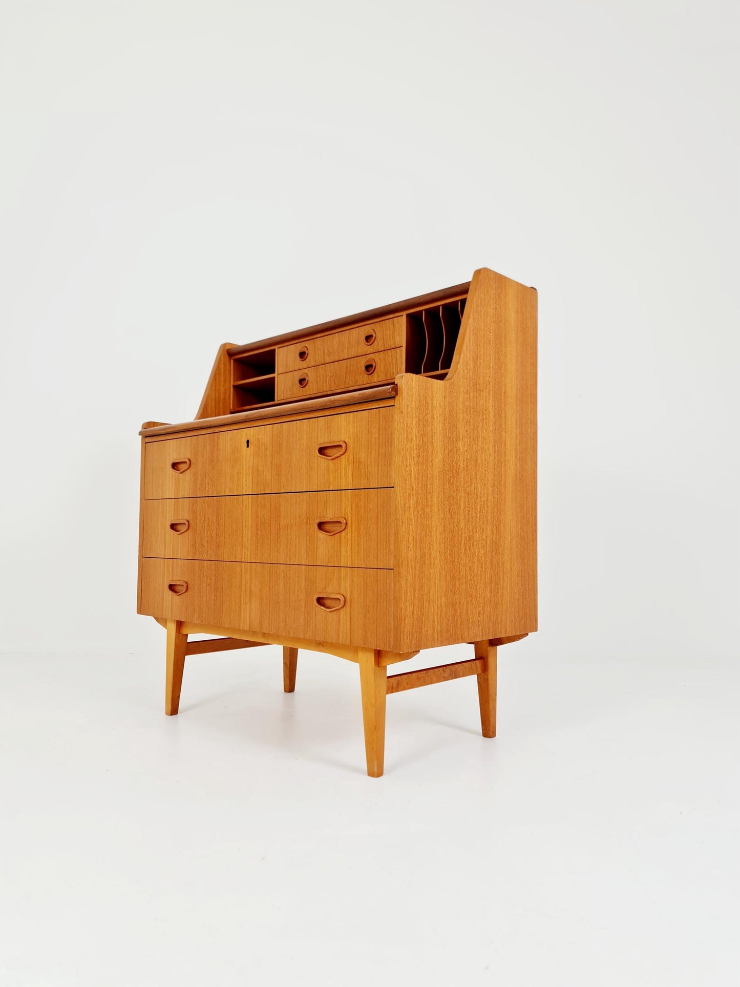 Midcentury vintage desk Swedish secretary By Bröderna Gustafsson, 1960s