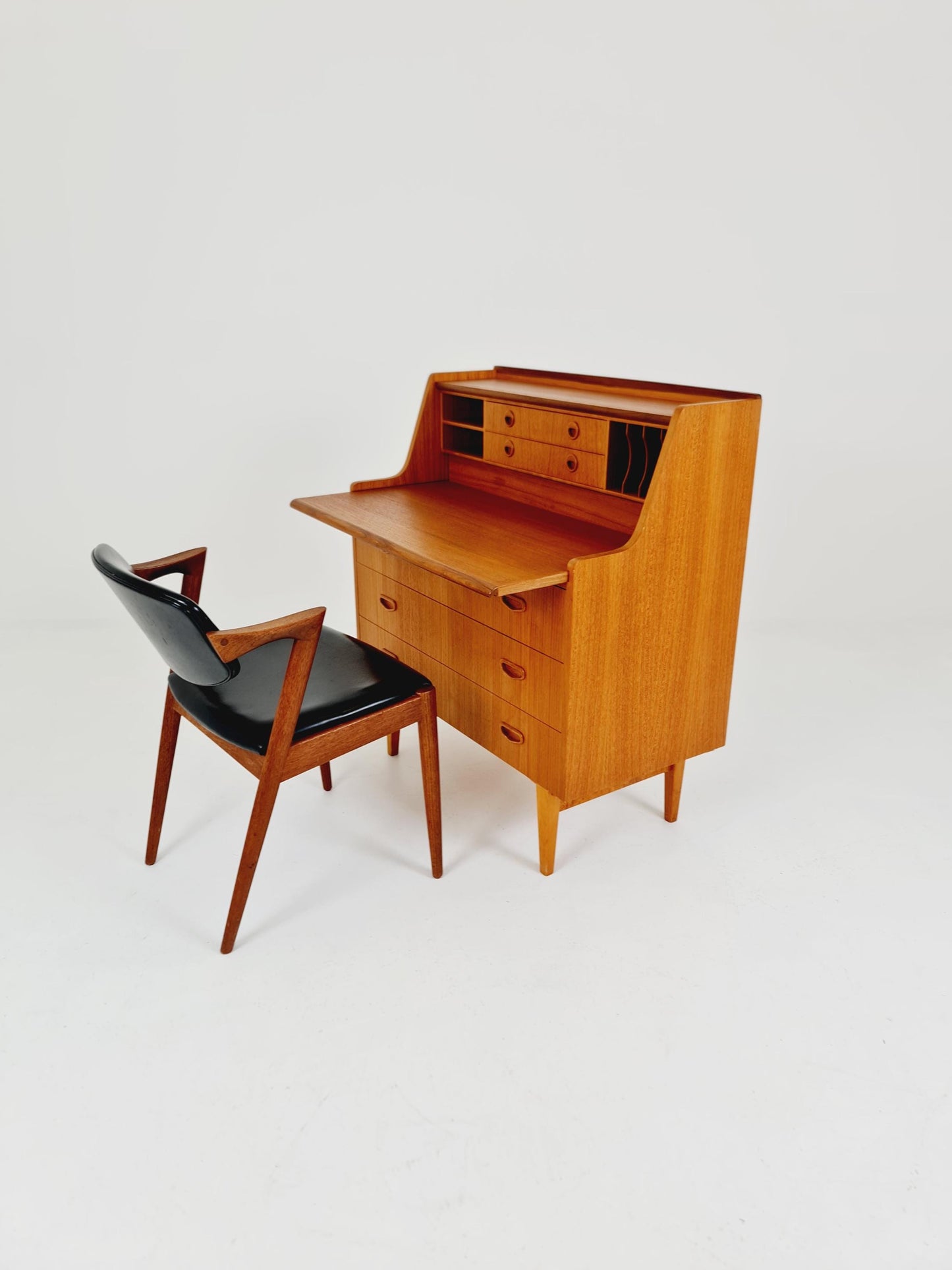 Midcentury vintage desk Swedish secretary By Bröderna Gustafsson, 1960s