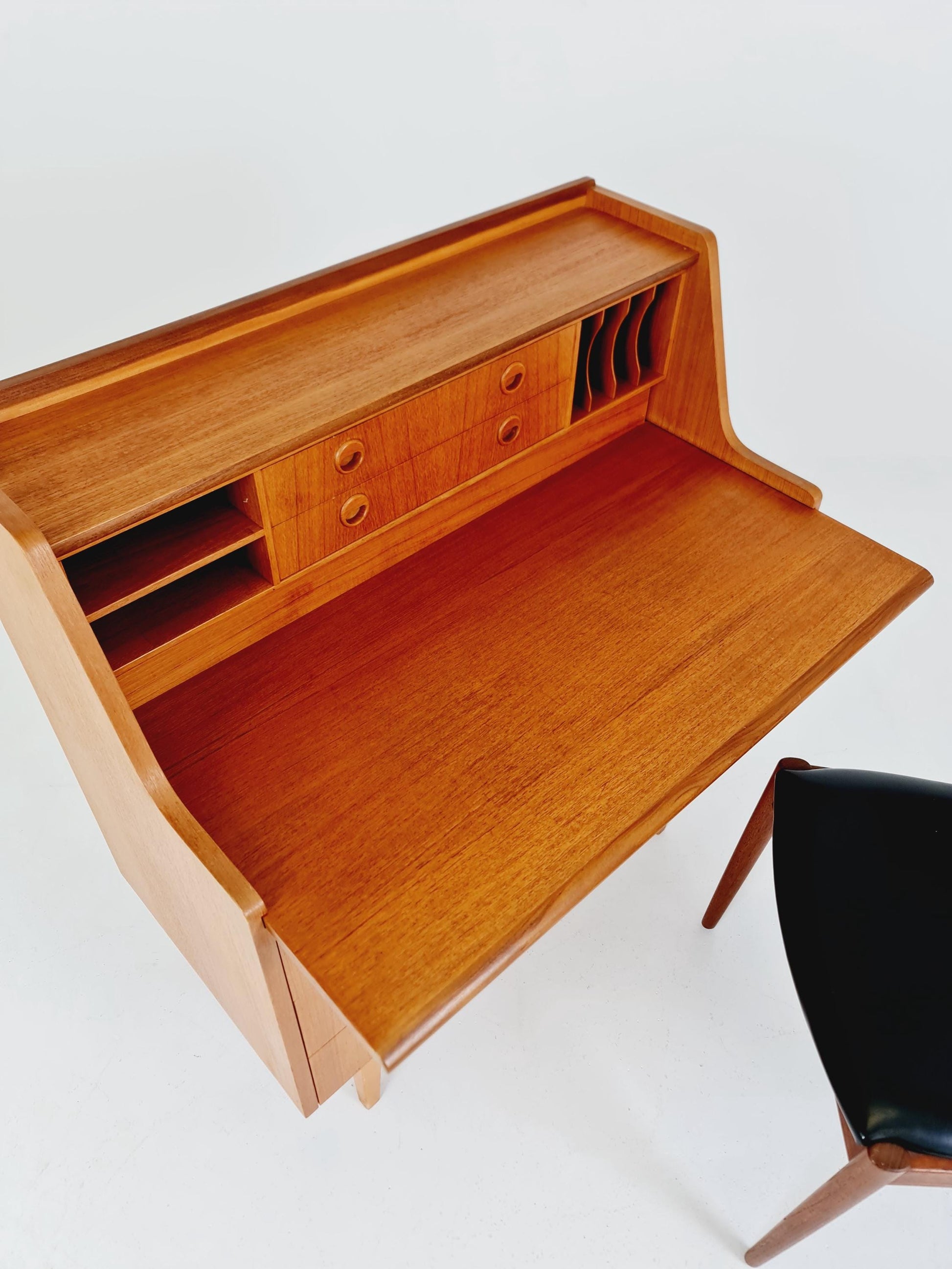 Midcentury vintage desk Swedish secretary By Bröderna Gustafsson, 1960s