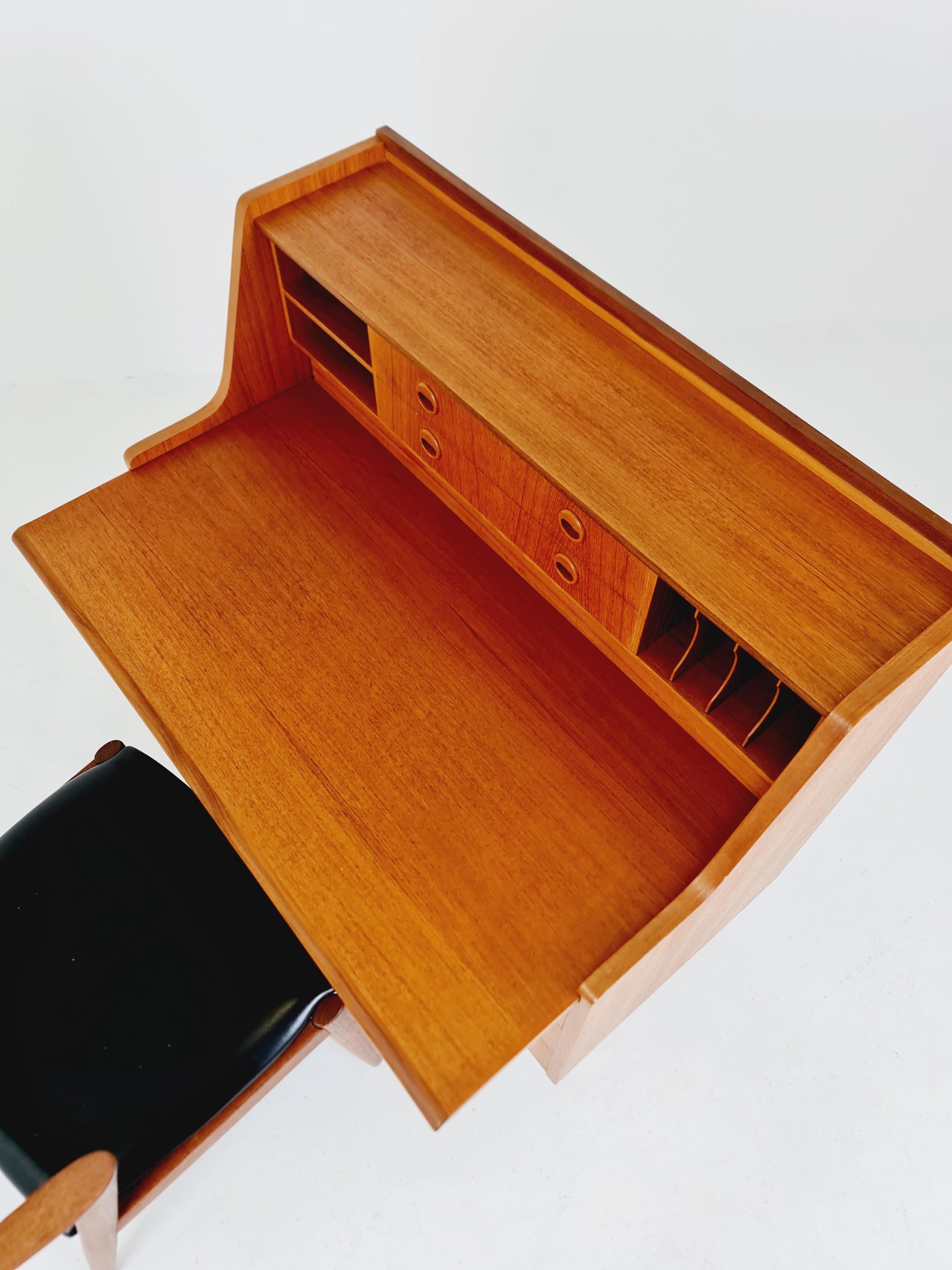 Midcentury vintage desk Swedish secretary By Bröderna Gustafsson, 1960s