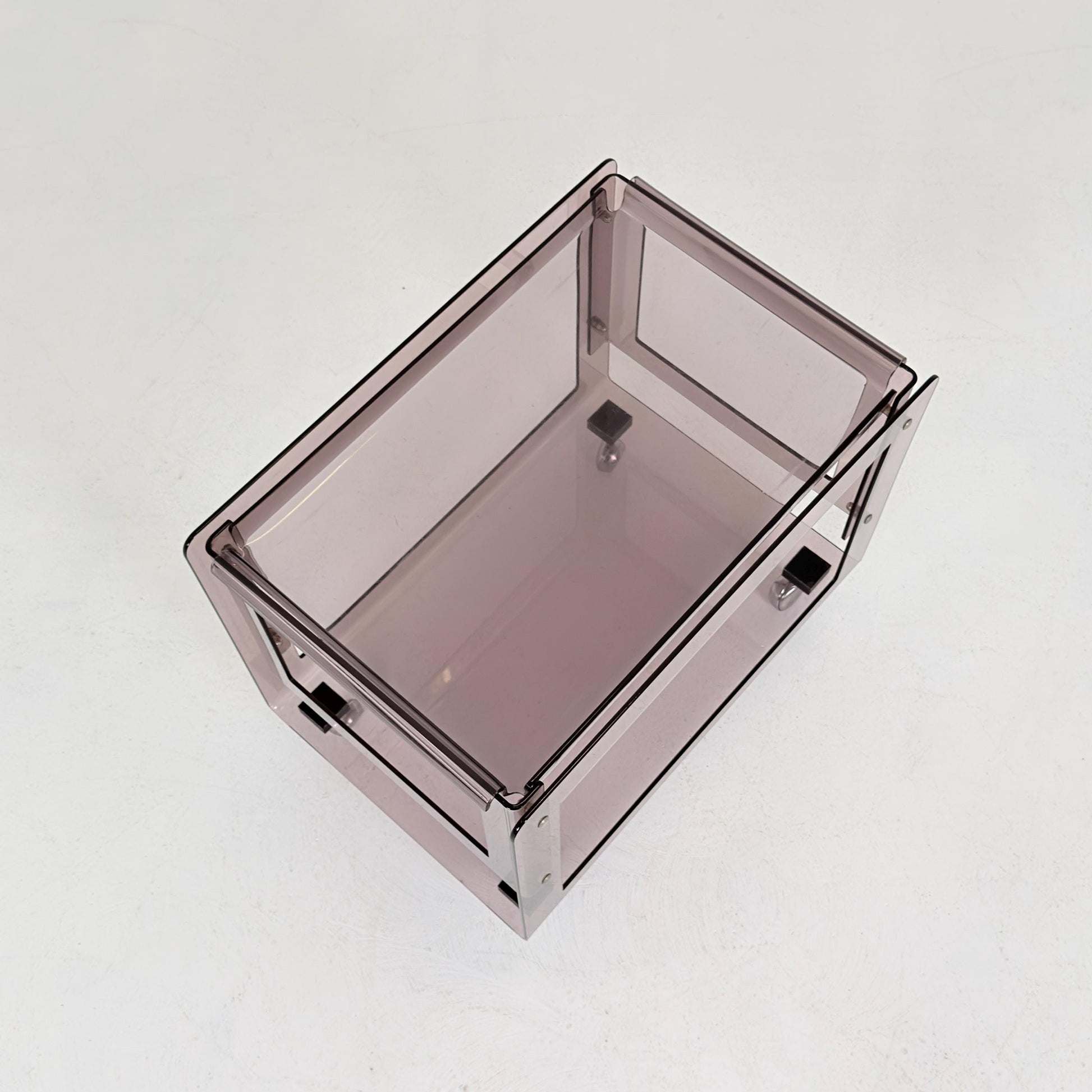 Space age Smoked Brown Plexiglass Trolley-side table by Michel Dumas for Roche Bobois 1970s