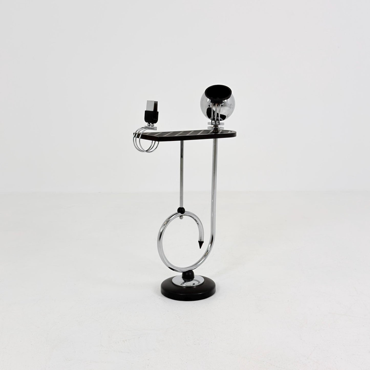 Rare Art Deco Ashtray Stand & Side Table | Demeyere Belgium, 1930s–40s