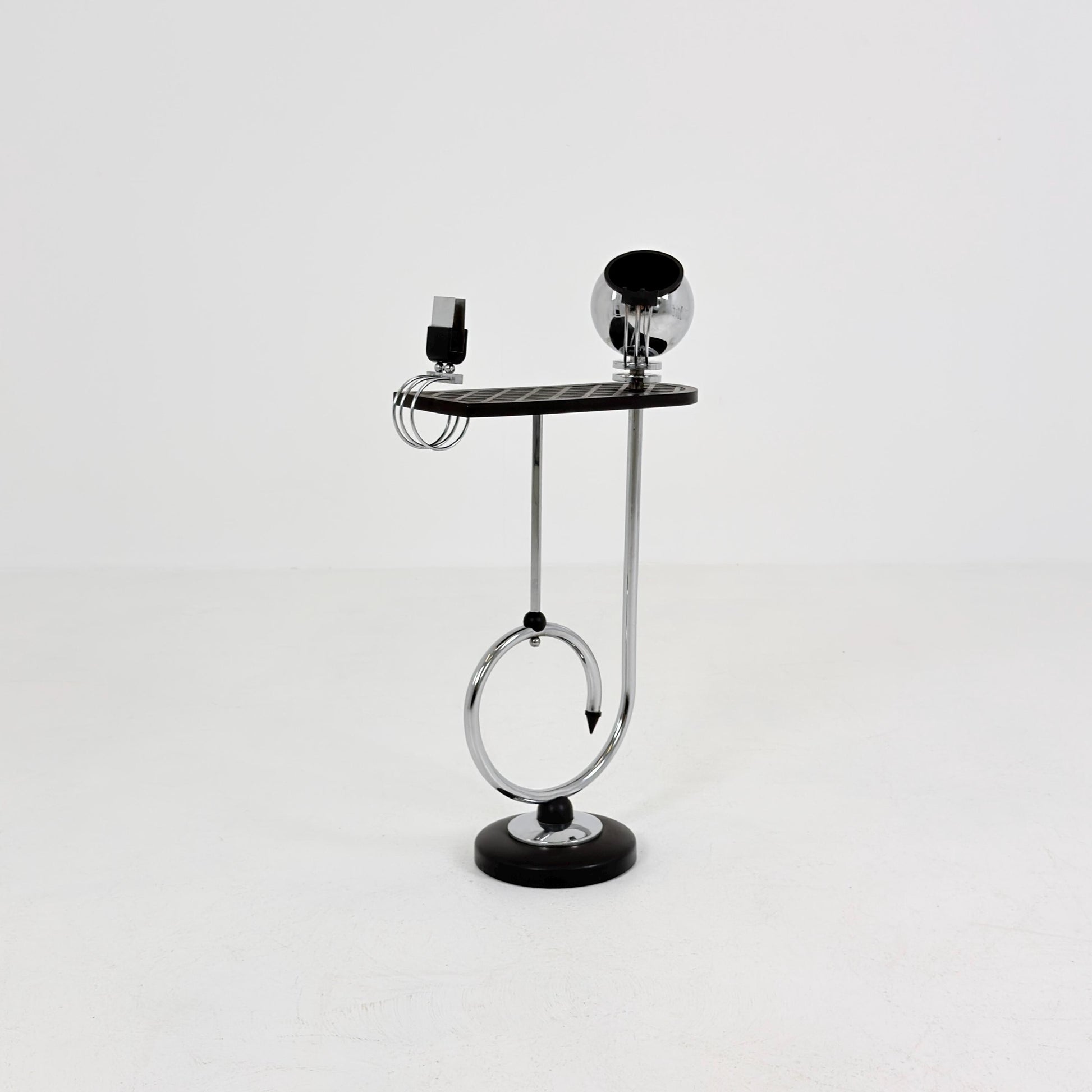 Rare Art Deco Ashtray Stand & Side Table | Demeyere Belgium, 1930s–40s