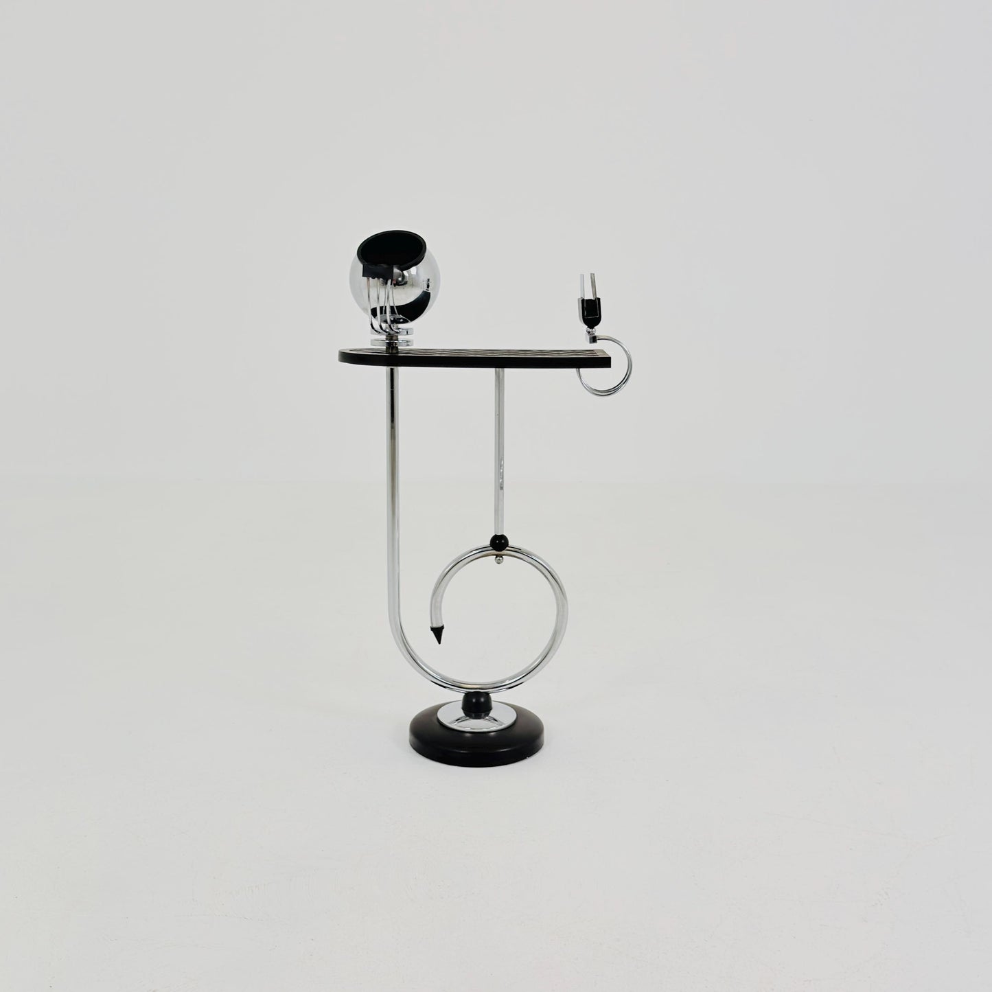 Rare Art Deco Ashtray Stand & Side Table | Demeyere Belgium, 1930s–40s