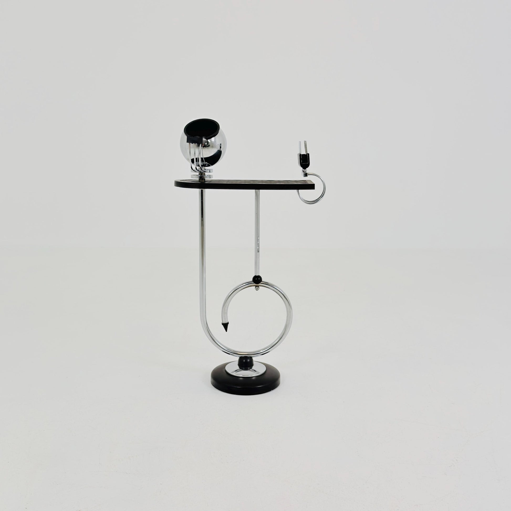 Rare Art Deco Ashtray Stand & Side Table | Demeyere Belgium, 1930s–40s
