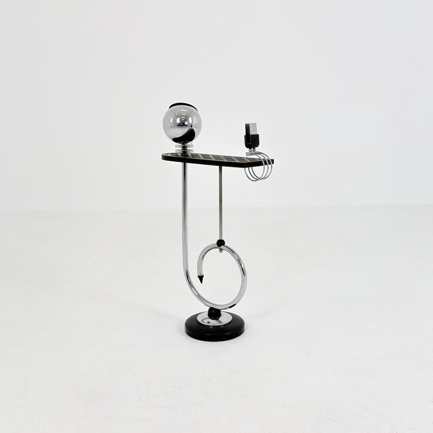 Rare Art Deco Ashtray Stand & Side Table | Demeyere Belgium, 1930s–40s