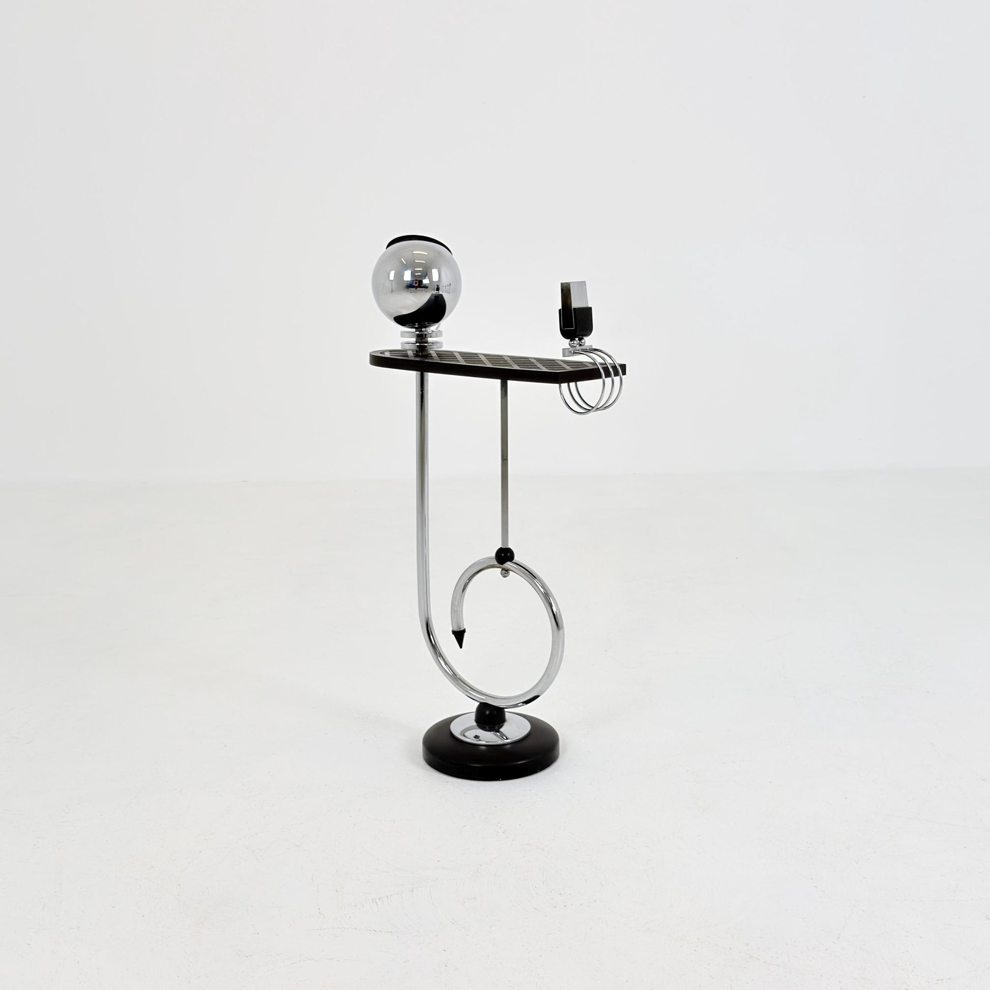 Rare Art Deco Ashtray Stand & Side Table | Demeyere Belgium, 1930s–40s