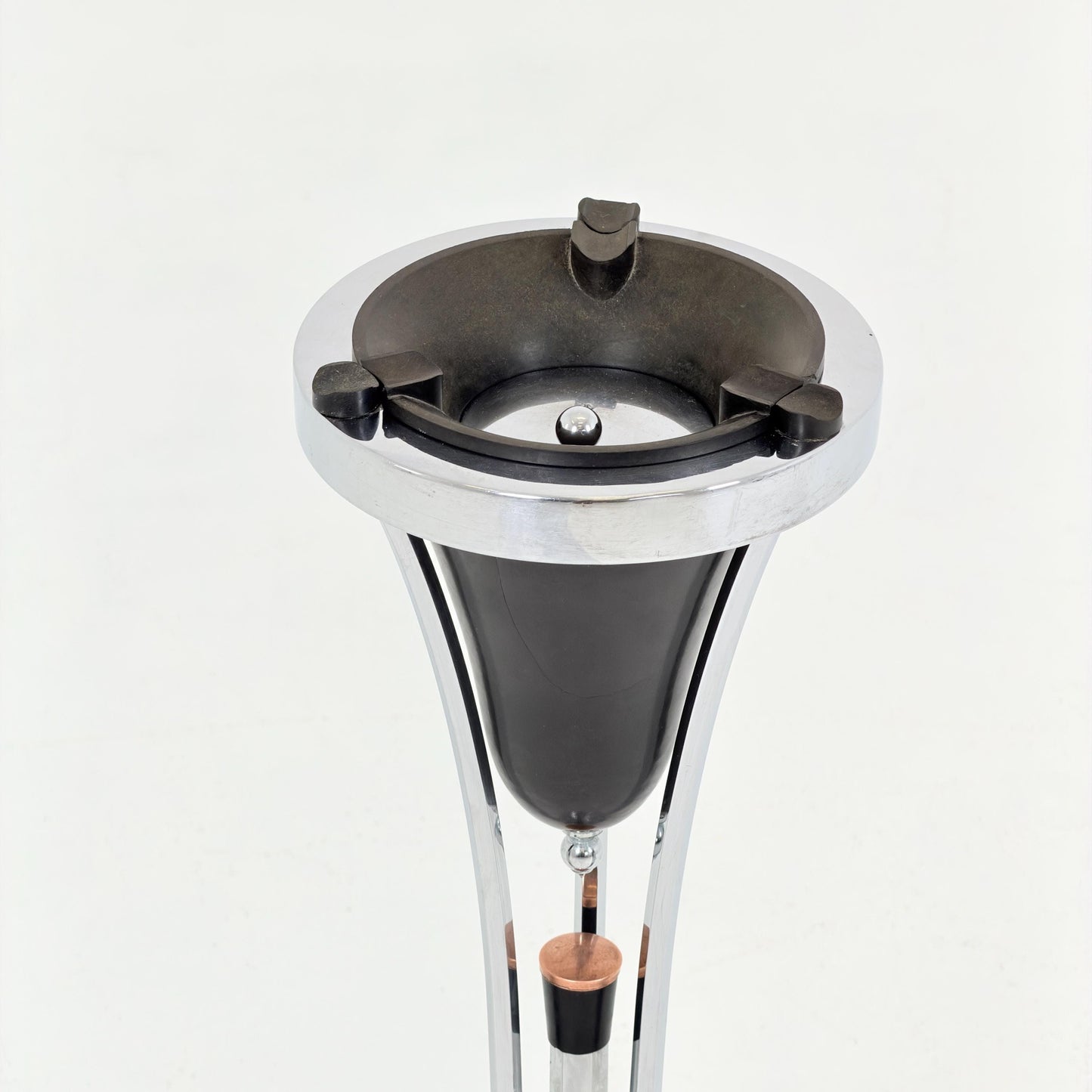 Rare Art Deco Ashtray Stand & Side Table | Demeyere Belgium, 1930s–40s