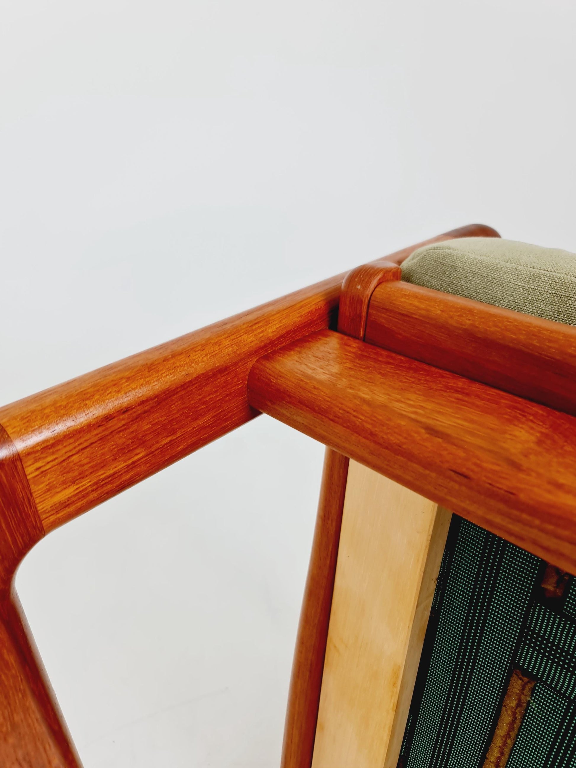 Mid century teak easy lounge chairs With Ottoman by Johannes Andersen for Holsterbo Möbelfabrik , 1960s