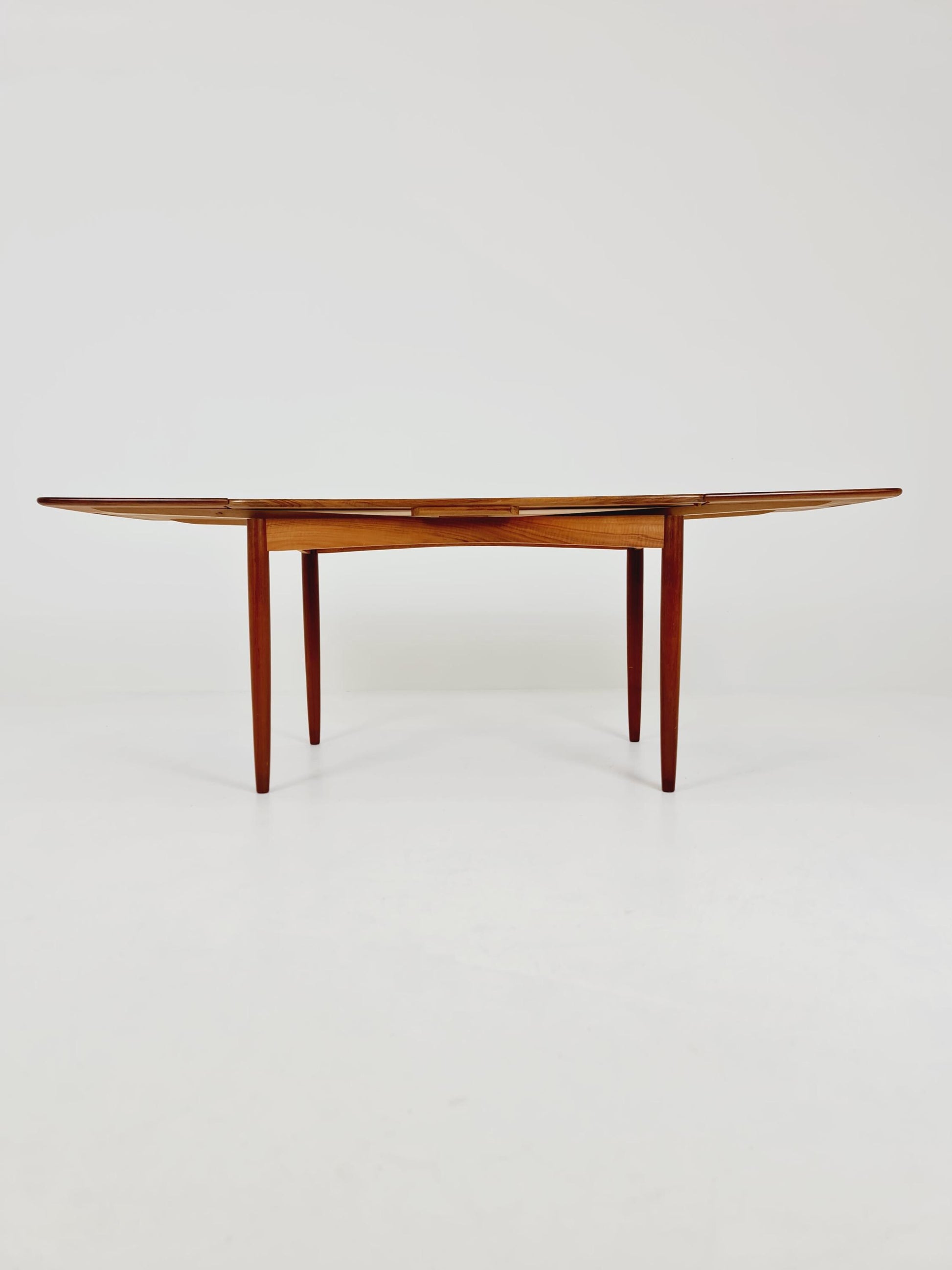 German teak & walnut dining table by Lübke, 1960s