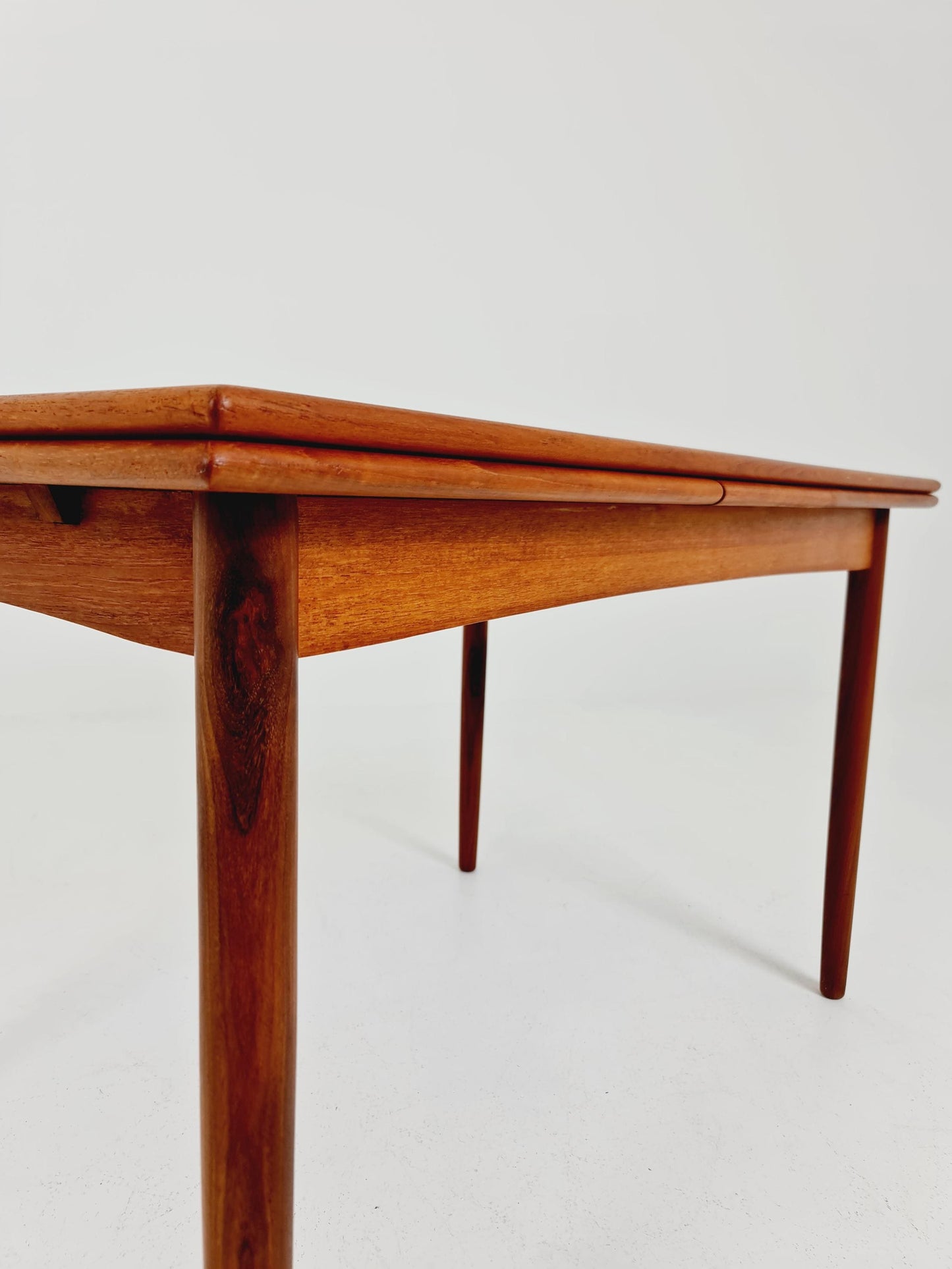 Danish Dining table rectangular teak table with two extension leaves By N&R Möbler ,Denmark 1960s