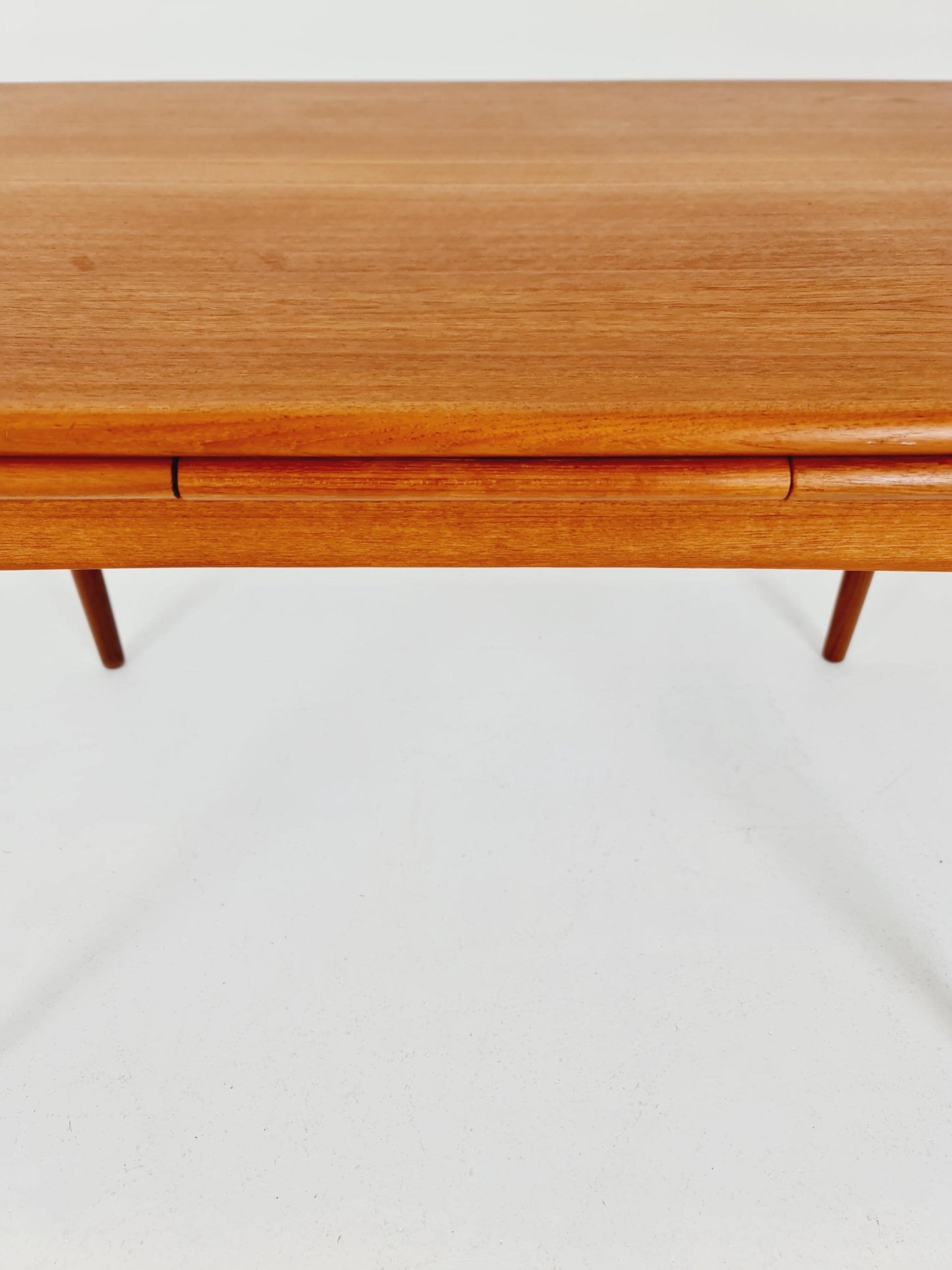 Danish Dining table rectangular teak table with two extension leaves By N&R Möbler ,Denmark 1960s