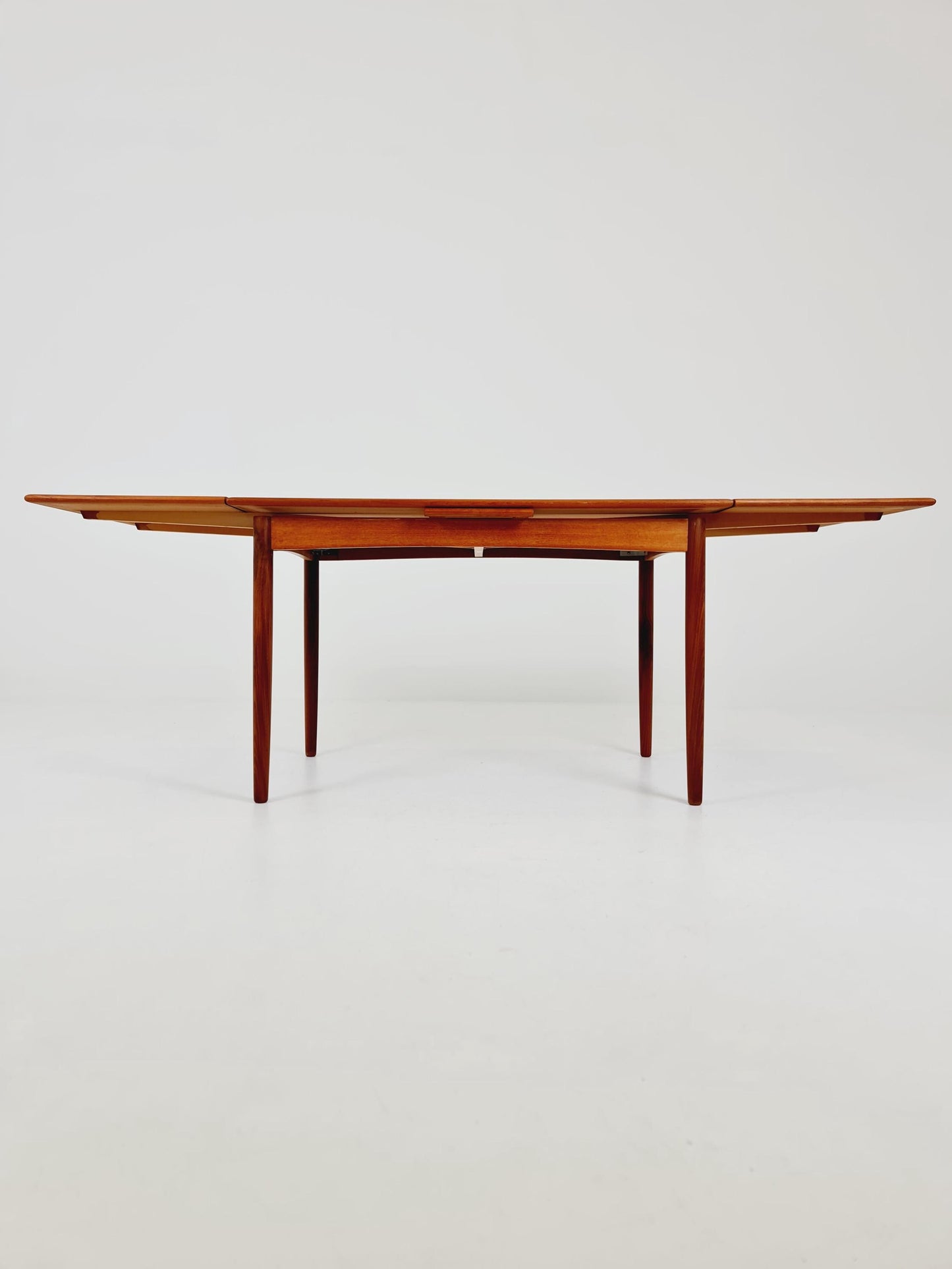 Danish Dining table rectangular teak table with two extension leaves By N&R Möbler ,Denmark 1960s