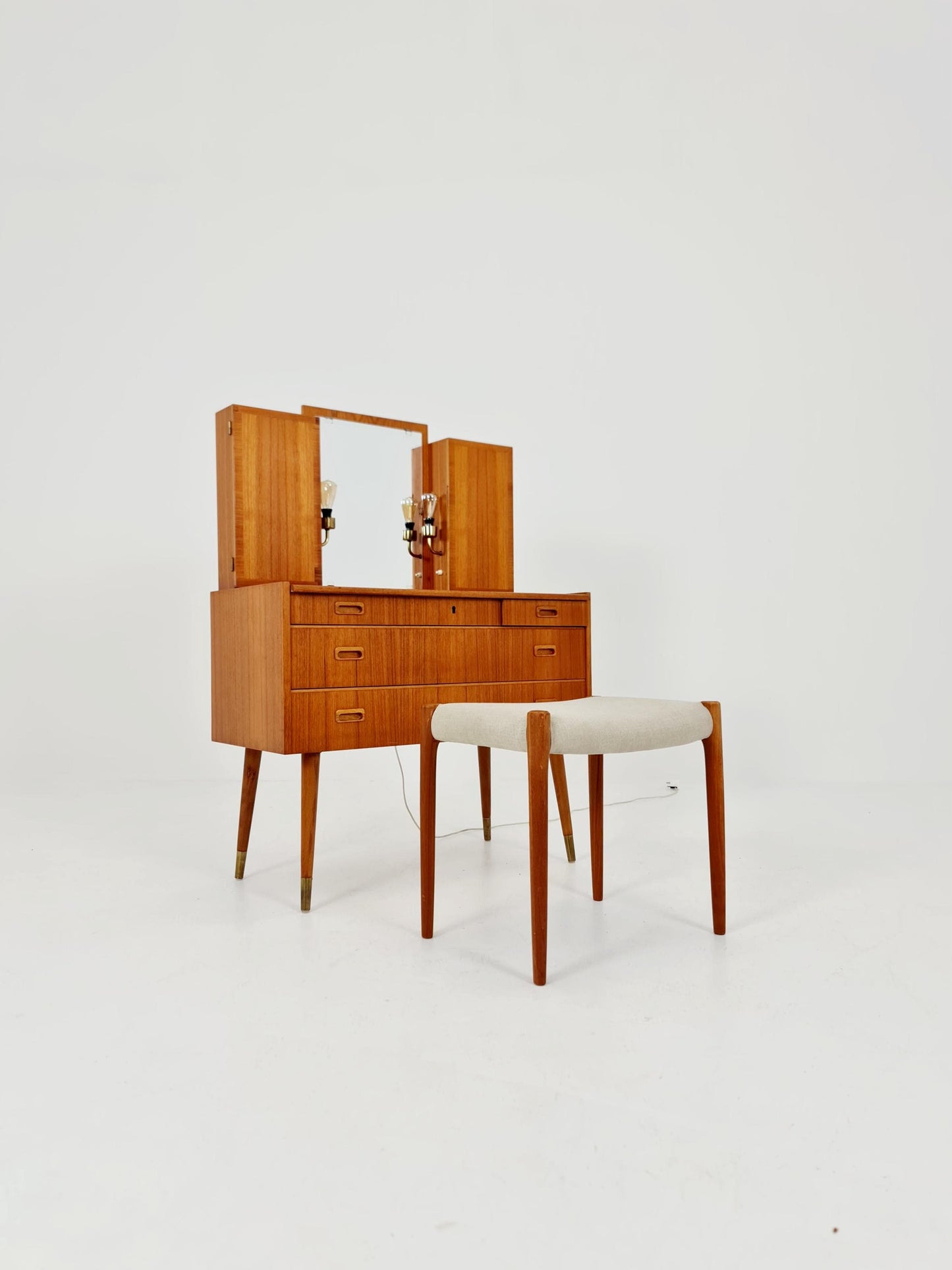 Mid Century Modern Danish Teak vanity table/ make up table by Svante Skogh, 1960s