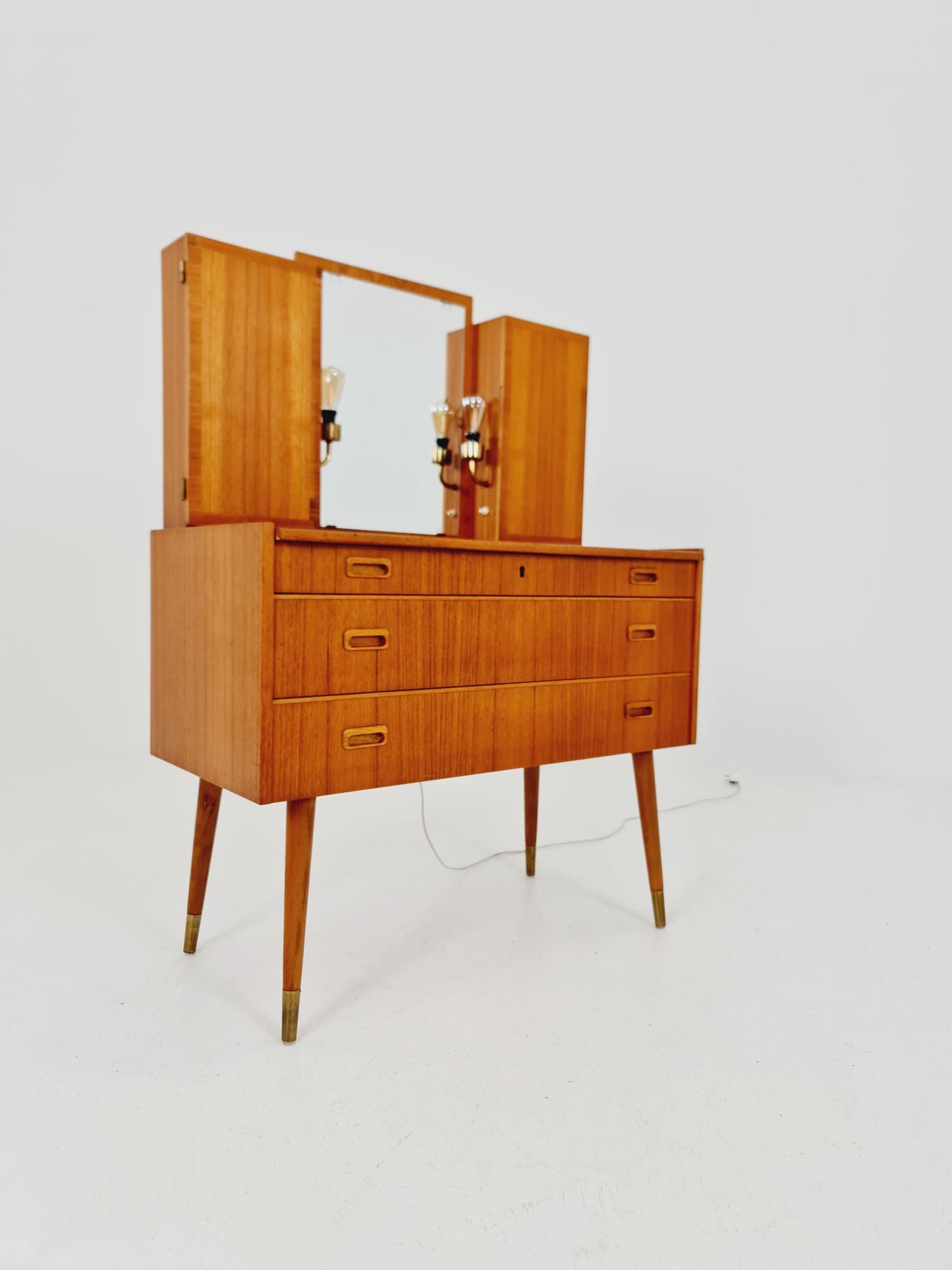 Mid Century Modern Danish Teak vanity table/ make up table by Svante Skogh, 1960s