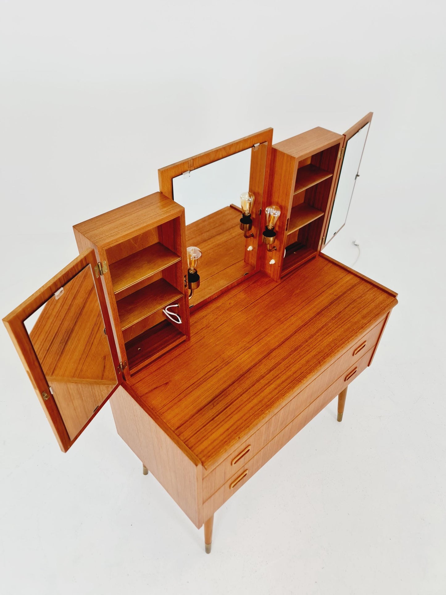 Mid Century Modern Danish Teak vanity table/ make up table by Svante Skogh, 1960s