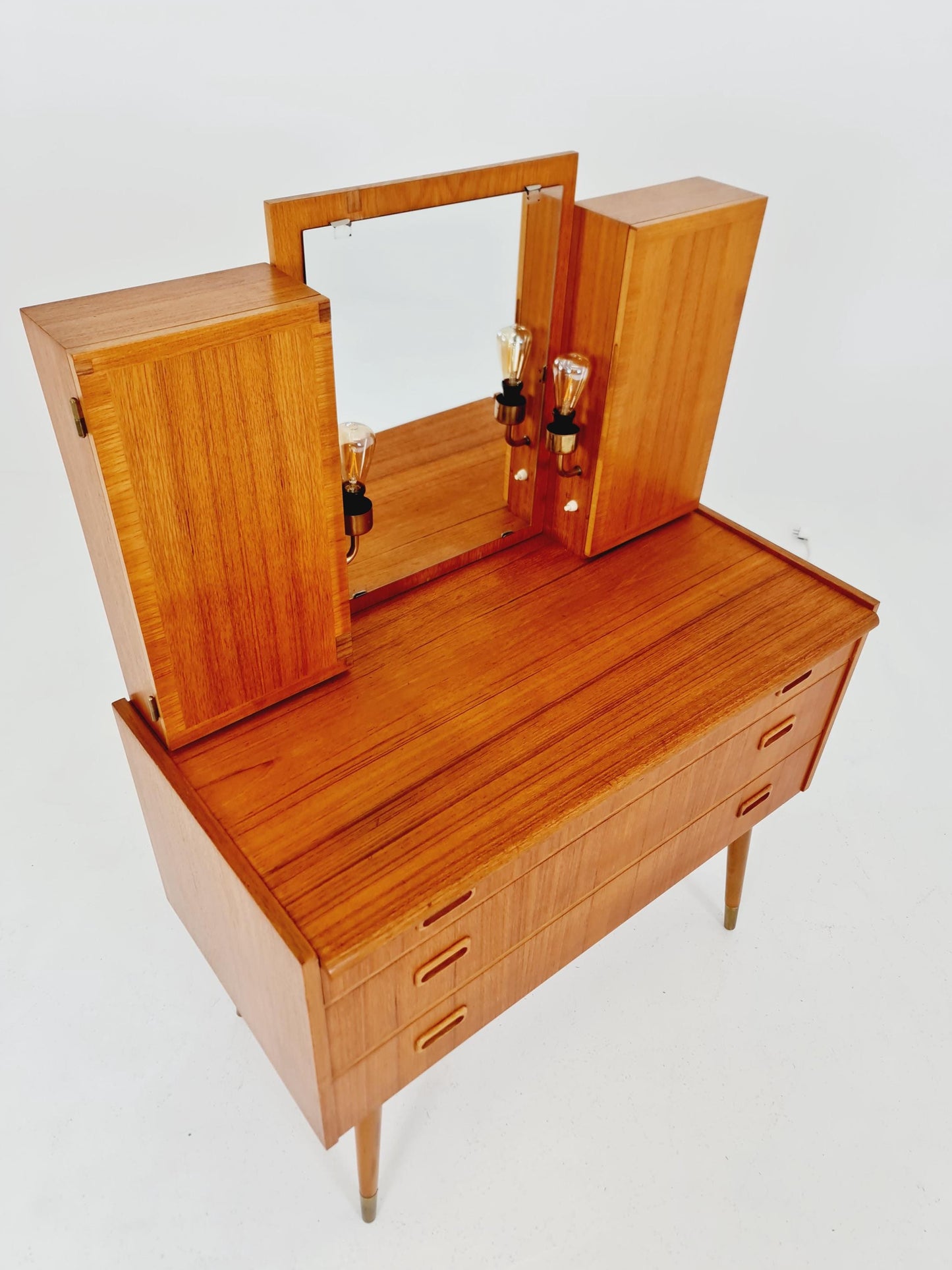 Mid Century Modern Danish Teak vanity table/ make up table by Svante Skogh, 1960s