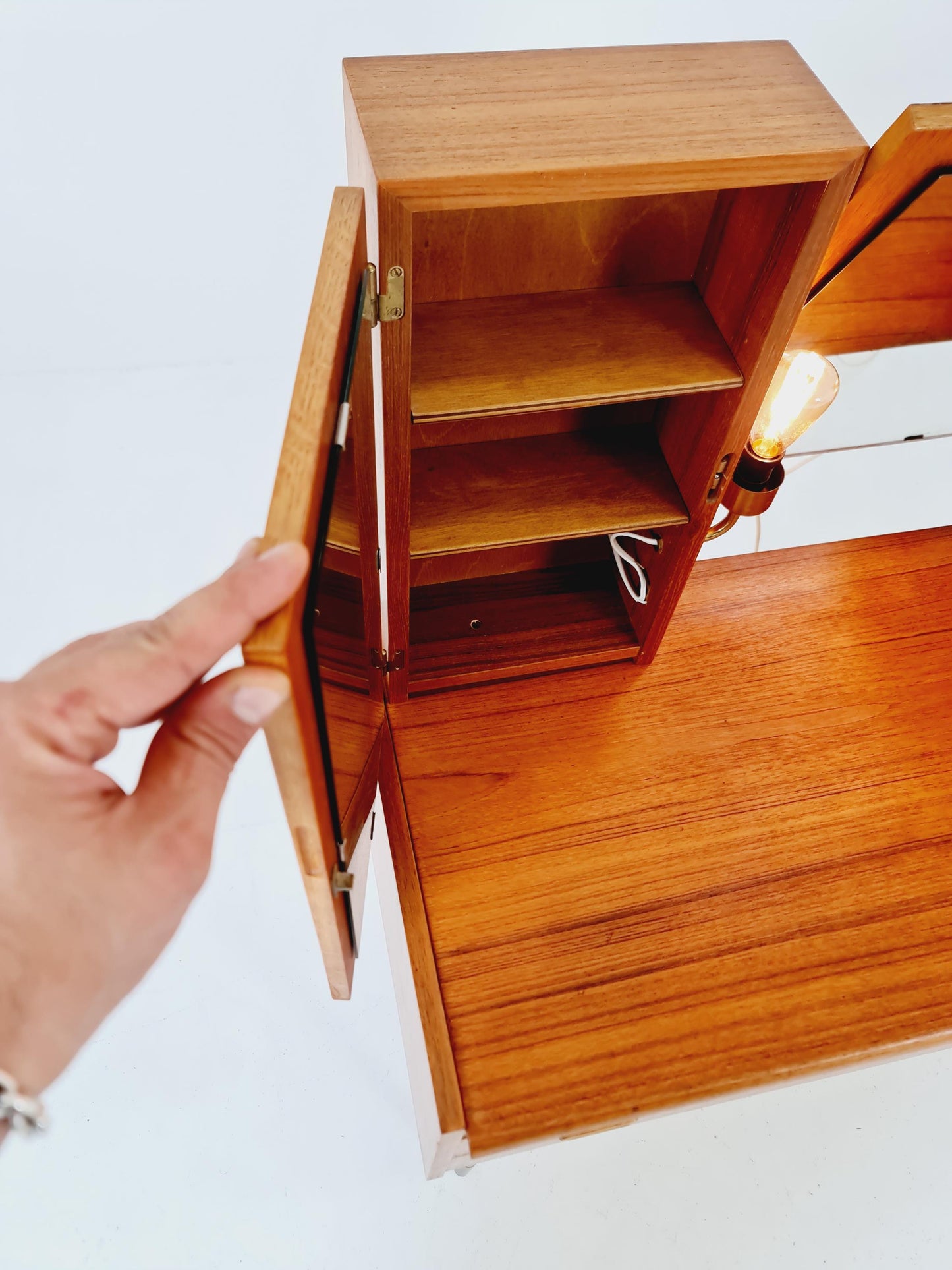 Mid Century Modern Danish Teak vanity table/ make up table by Svante Skogh, 1960s
