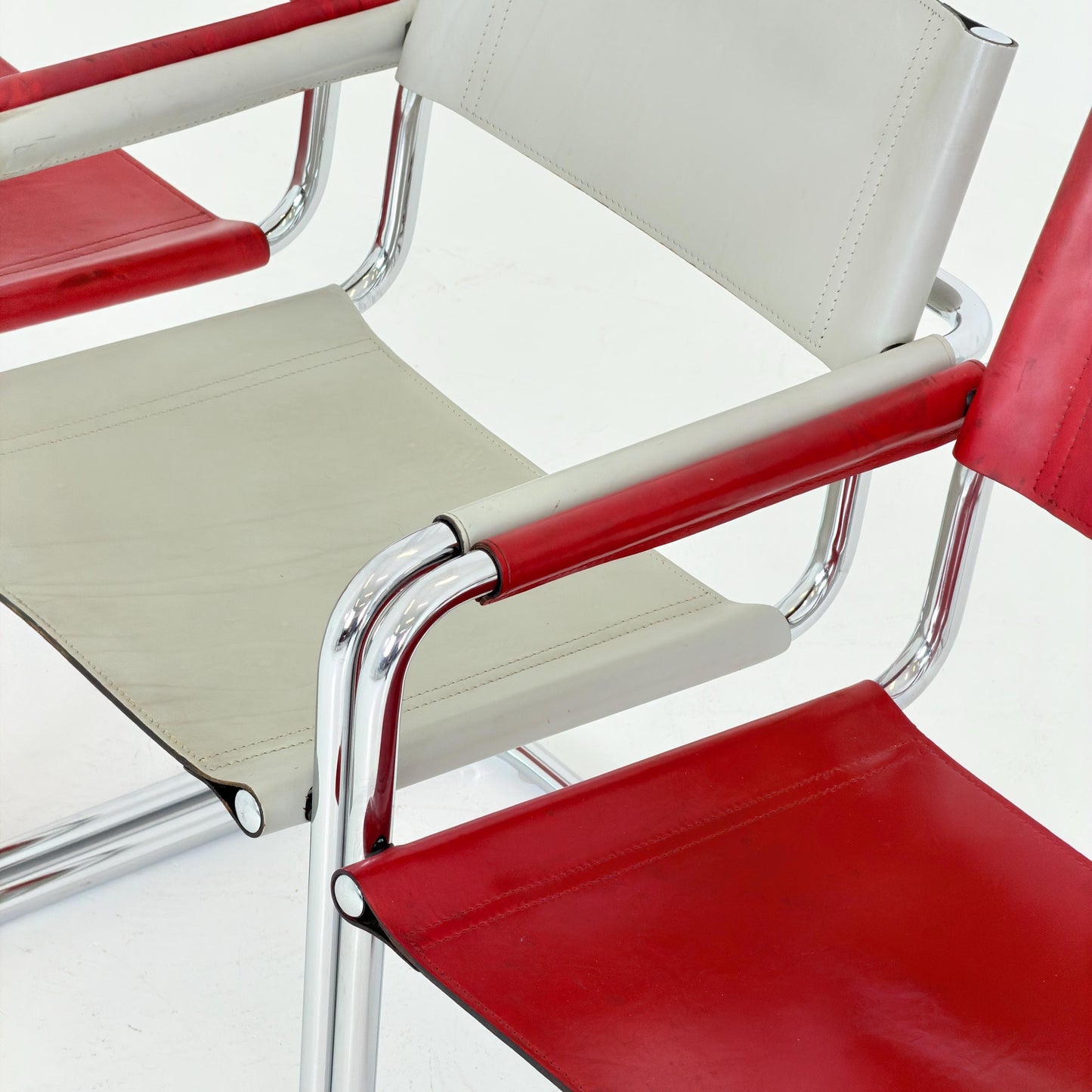 Set of 6 Mid century Bauhaus Matteo Grassi MG5 Cantilever Armchairs by Mart Stam, Italy, 1980s – Model B34