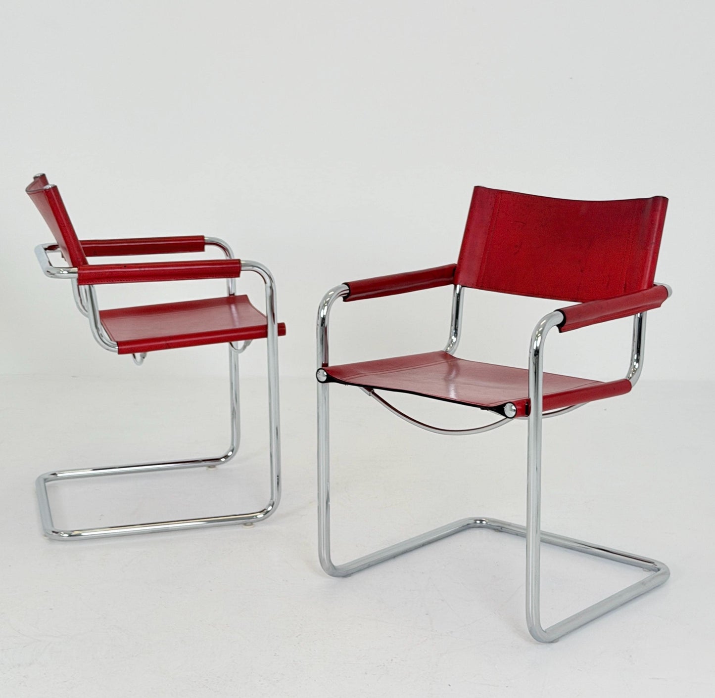 1 of 3 Mid century Bauhaus Matteo Grassi MG5 Cantilever Armchairs by Mart Stam, Italy, 1980s – Model B34