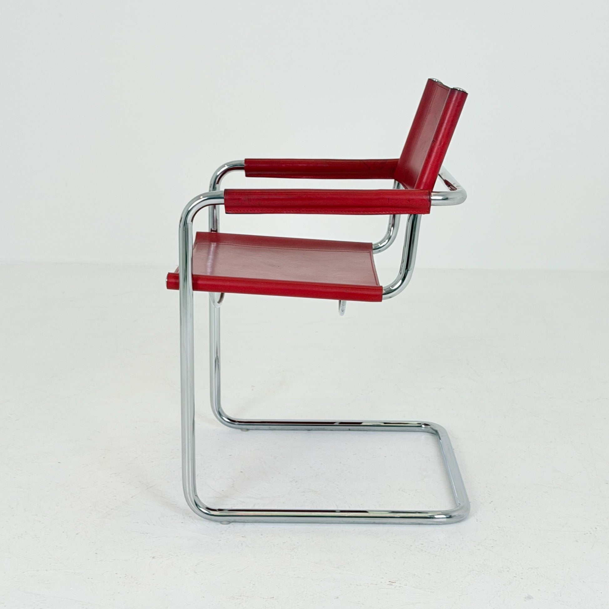 1 of 3 Mid century Bauhaus Matteo Grassi MG5 Cantilever Armchairs by Mart Stam, Italy, 1980s – Model B34
