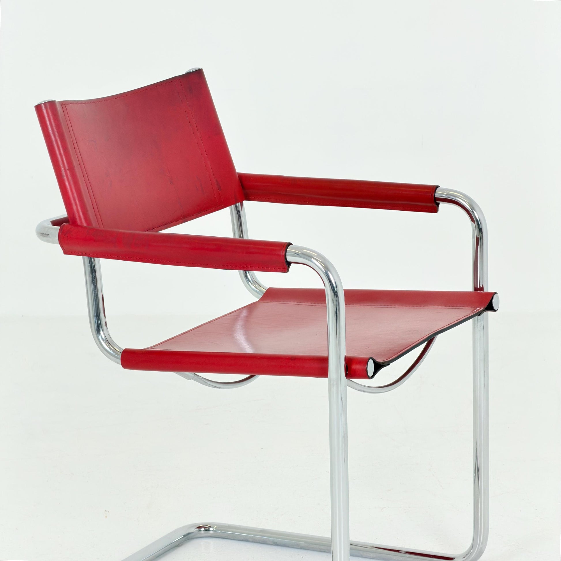 1 of 3 Mid century Bauhaus Matteo Grassi MG5 Cantilever Armchairs by Mart Stam, Italy, 1980s – Model B34