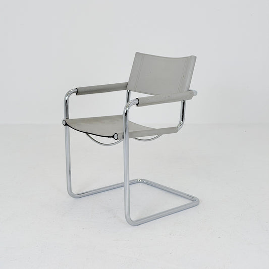 1 of 3 Mid century Bauhaus Matteo Grassi MG5 Cantilever Armchairs by Mart Stam, Italy, 1980s – Model B34