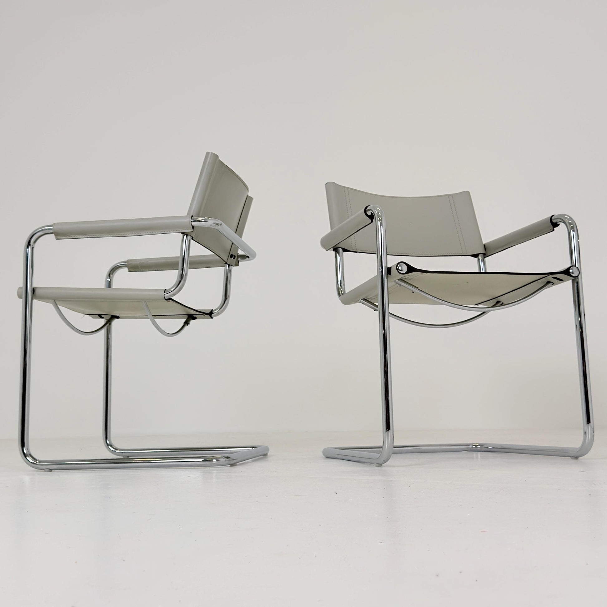 1 of 3 Mid century Bauhaus Matteo Grassi MG5 Cantilever Armchairs by Mart Stam, Italy, 1980s – Model B34