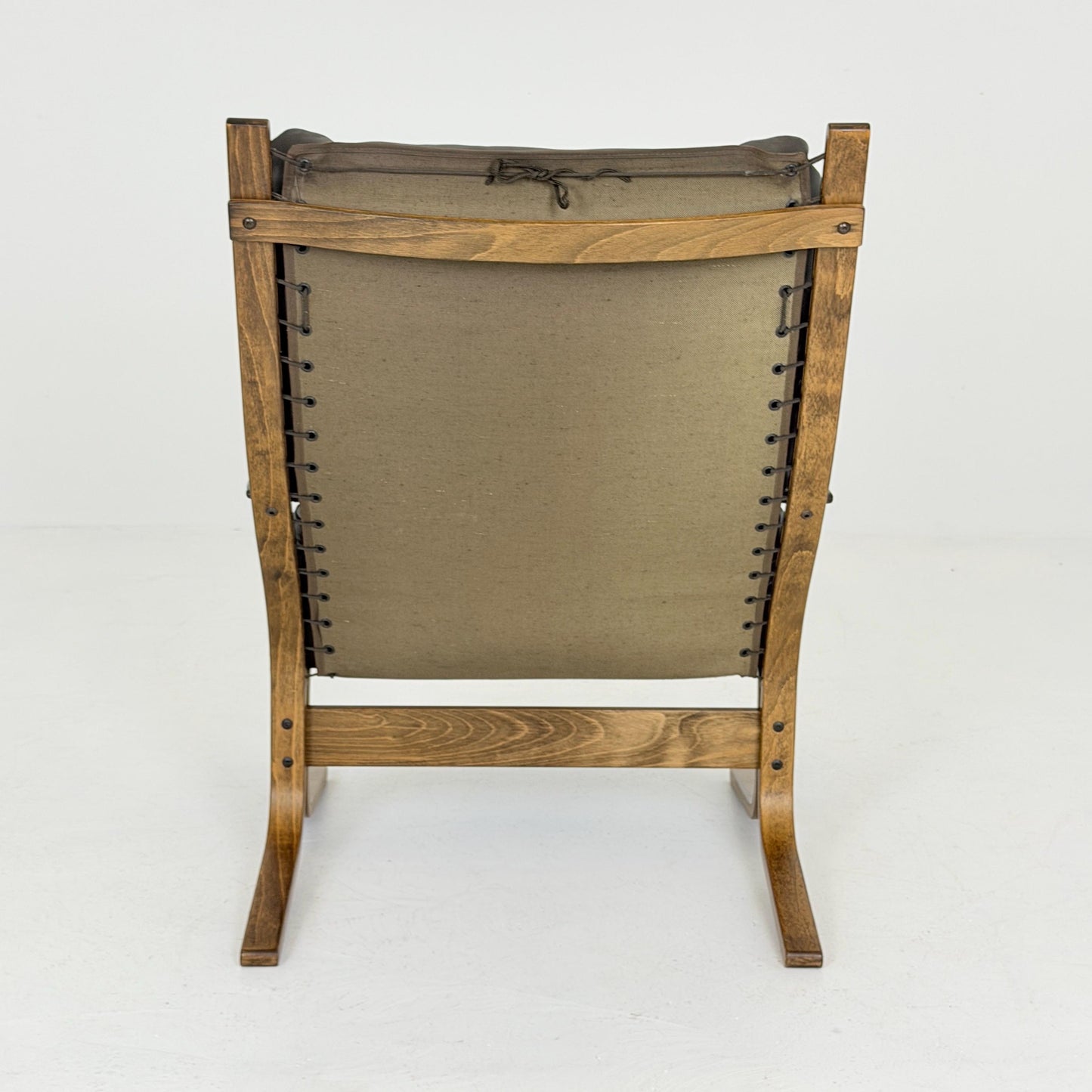 Mid century Ingmar Relling Danish Modern Siesta brown leather Chair with High Back and Armrests from Westnofa Norway 1960s