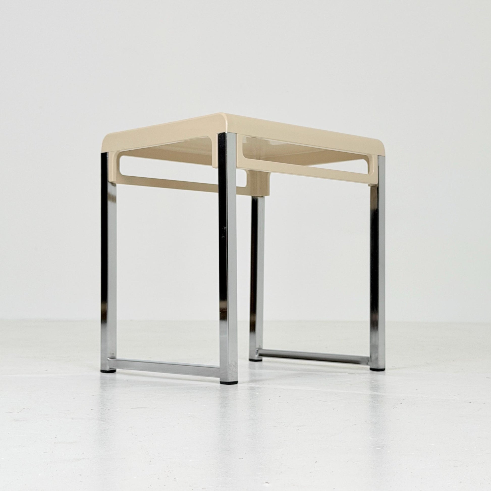 Mid century Blue Space Age side table by Marc Berthier for Prisunic, 1970s