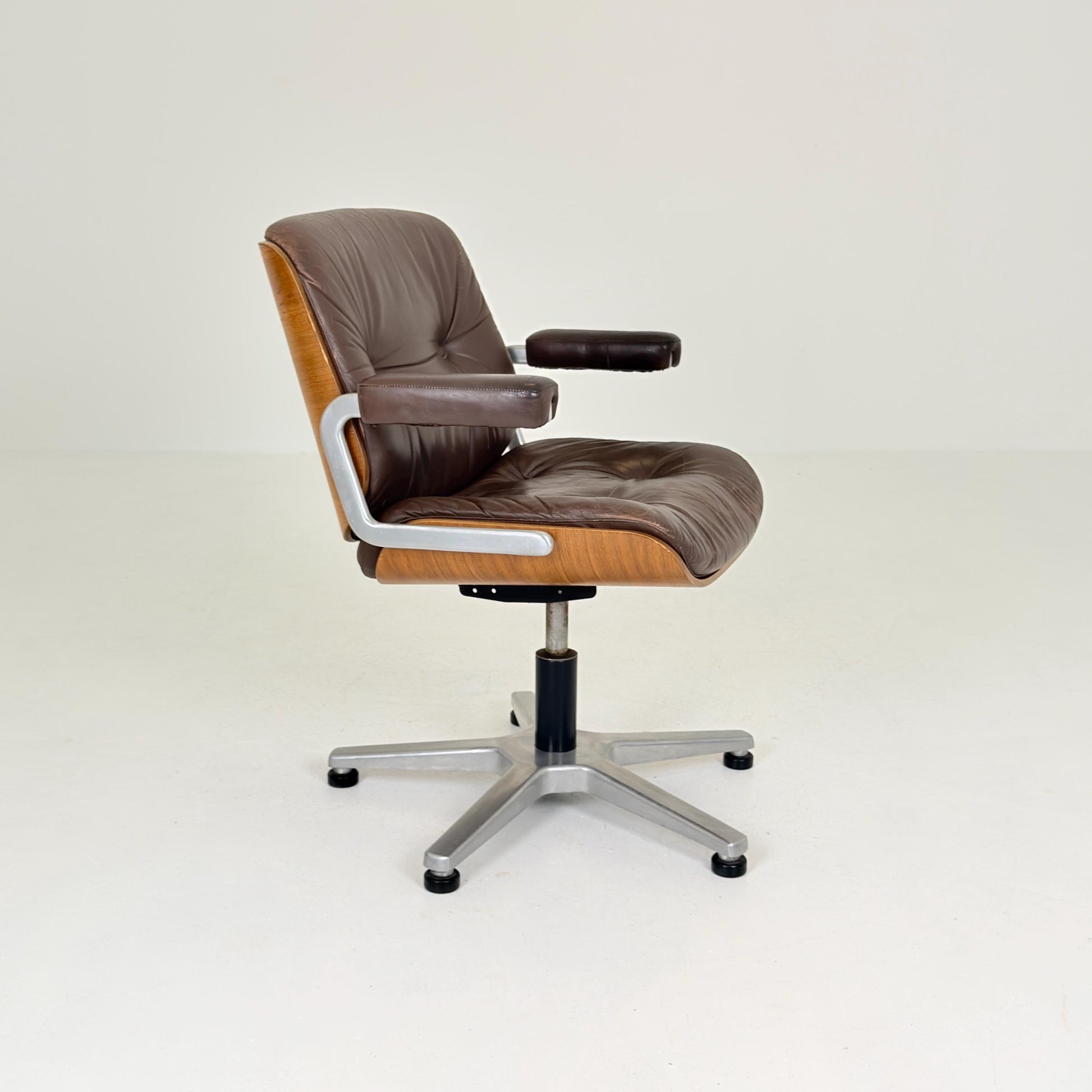Mid century Stoll Giroflex Executive Office Chair by Karl Dittert, Switzerland, 1970s