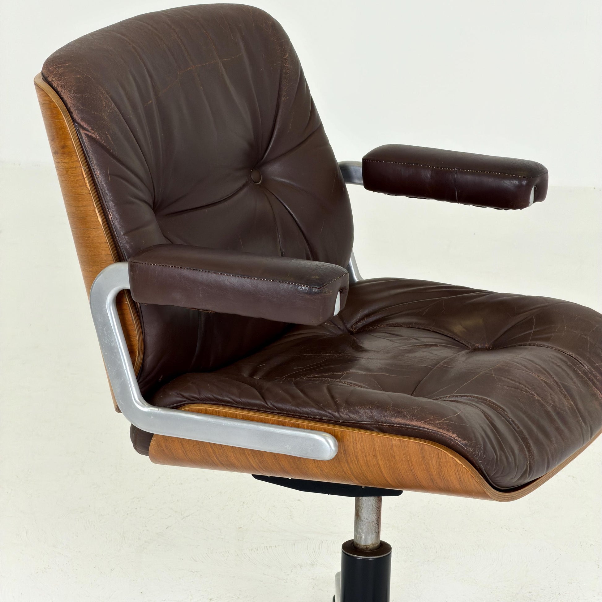 Mid century Stoll Giroflex Executive Office Chair by Karl Dittert, Switzerland, 1970s