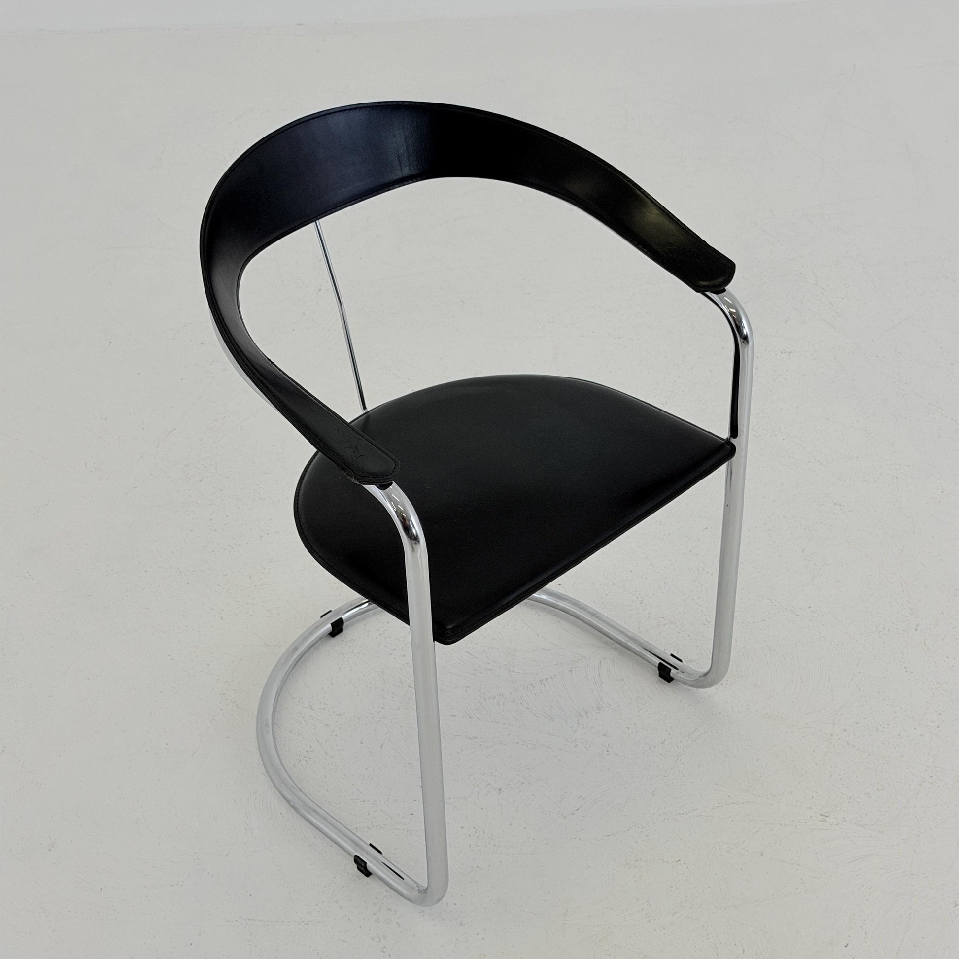 Mid century Bauhaus Canasta Cantilever Chair by Arrben, Italy 1980s,