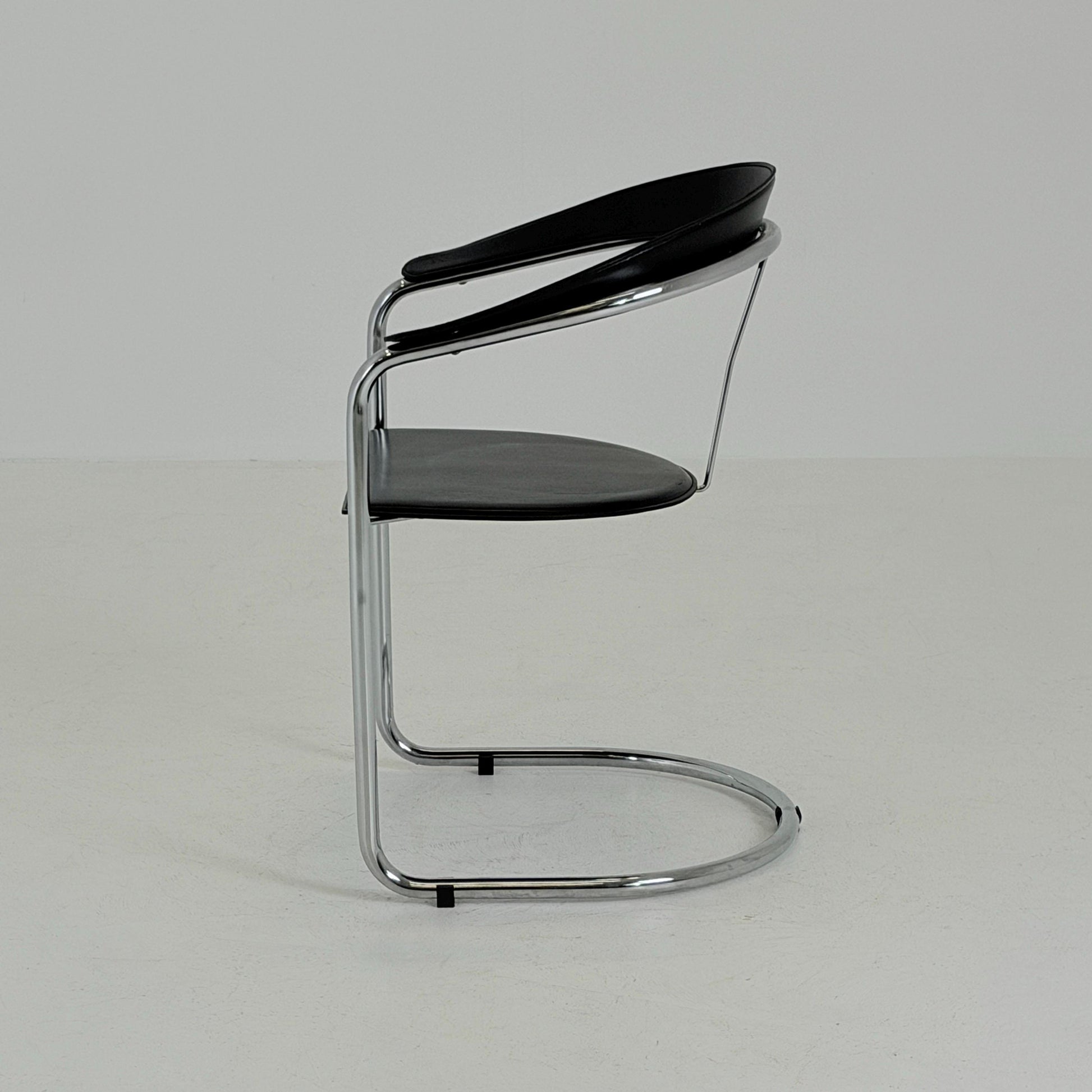 Mid century Bauhaus Canasta Cantilever Chair by Arrben, Italy 1980s,